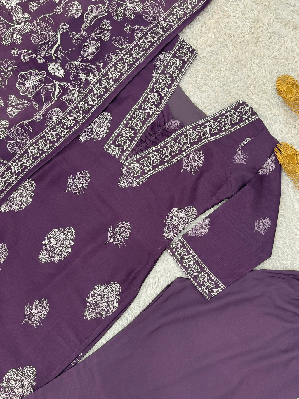 PRD0070 NEW READY TO WEAR COLLECTION 3 PIECE FANCY PRINTED KURTI WITH BEAUTIFUL DUPATTA AND BOTTOM