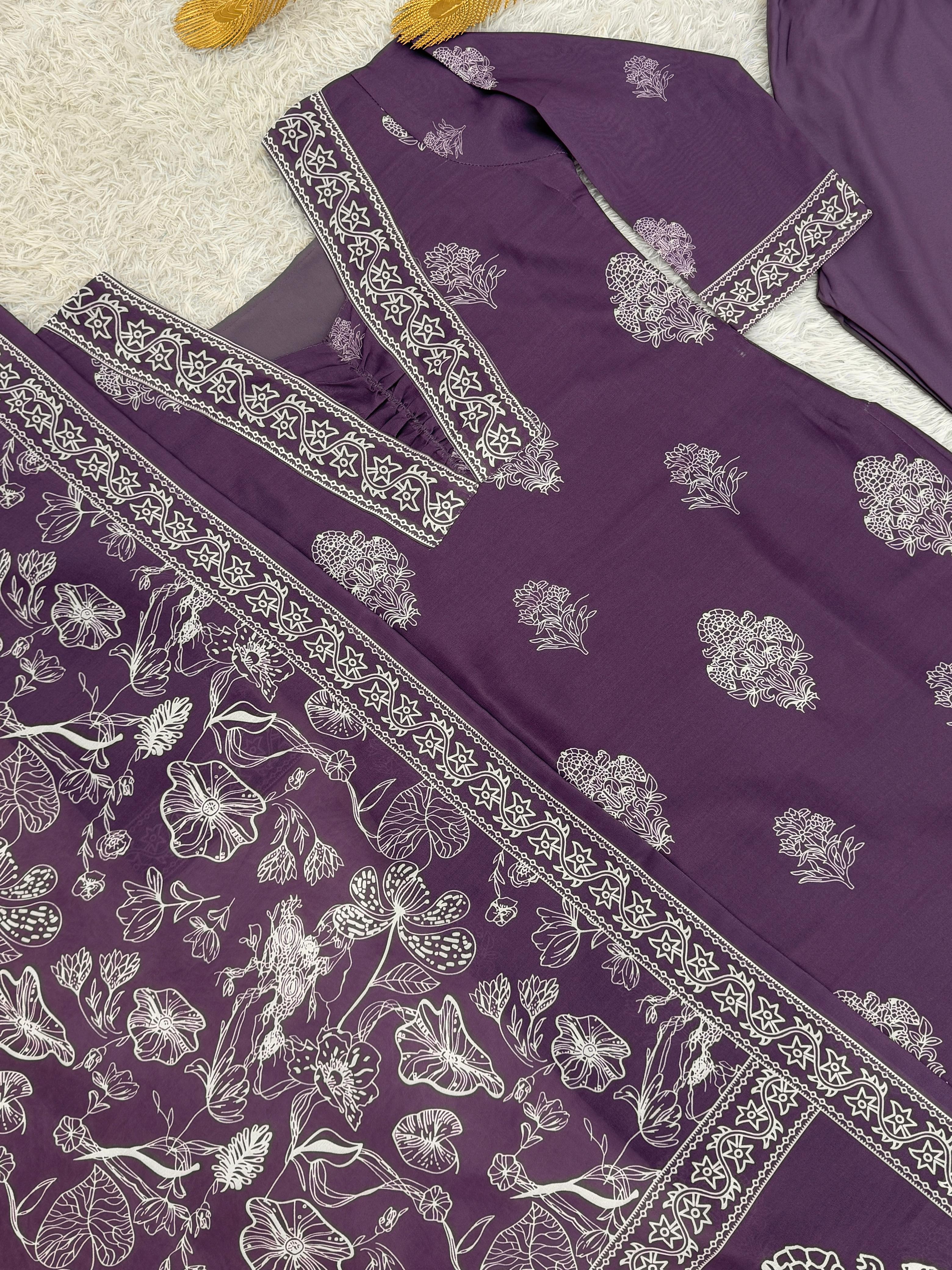 PRD0070 NEW READY TO WEAR COLLECTION 3 PIECE FANCY PRINTED KURTI WITH BEAUTIFUL DUPATTA AND BOTTOM