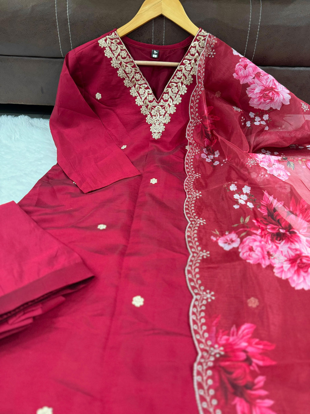 PRD0074  New trendy kurti dupatta and bottom set