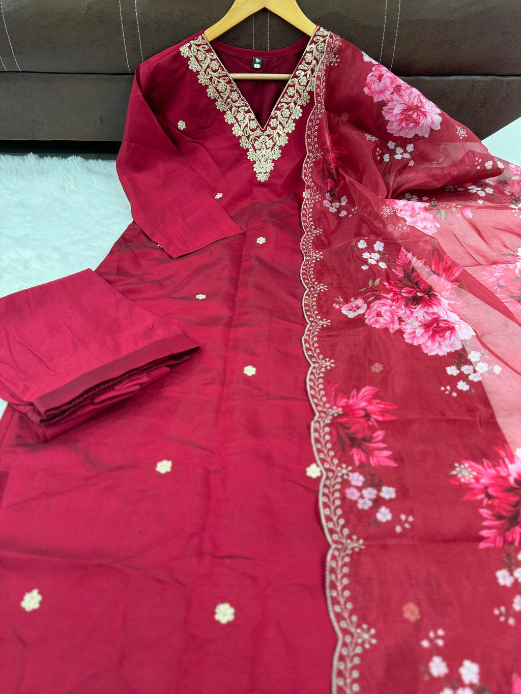 PRD0074  New trendy kurti dupatta and bottom set