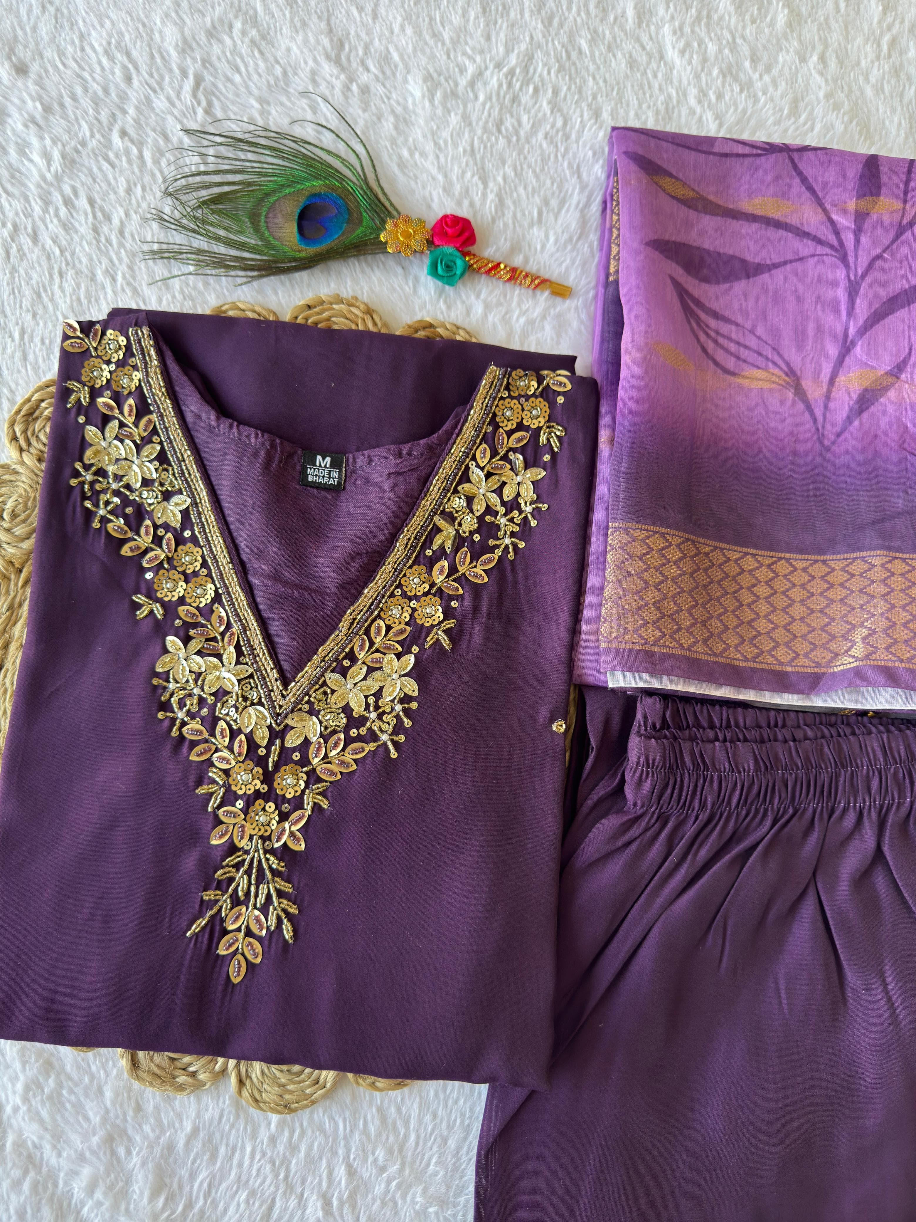 PRD0075  New Designers Kurti, Pant & Dupatta Set