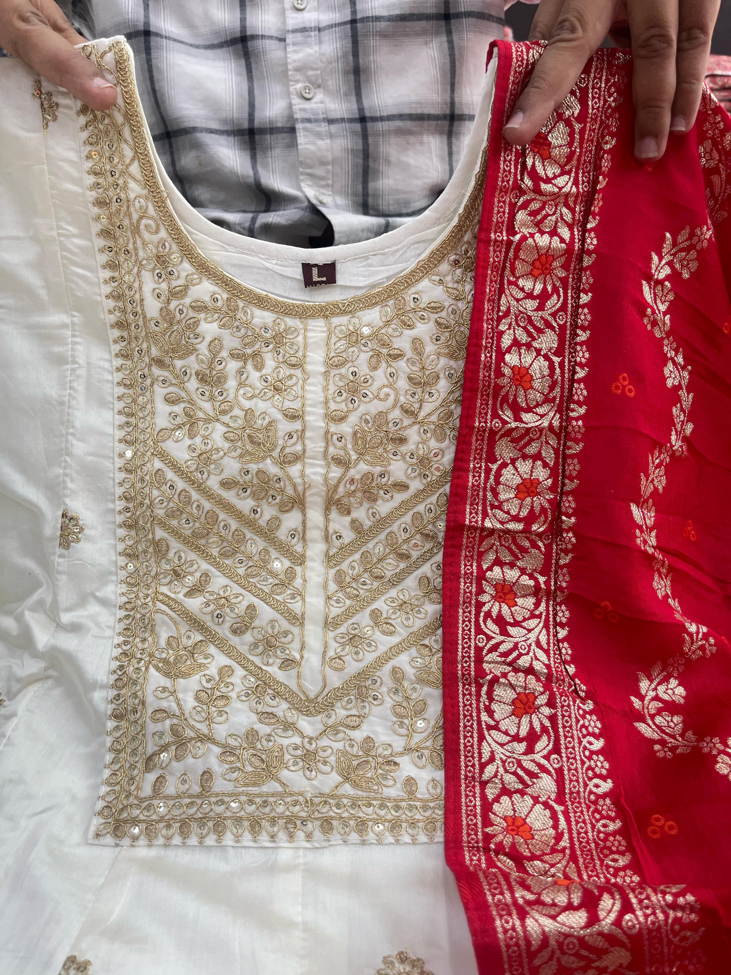 PRD0076 Anarkali Flared Kurti Pant Dupatta Set