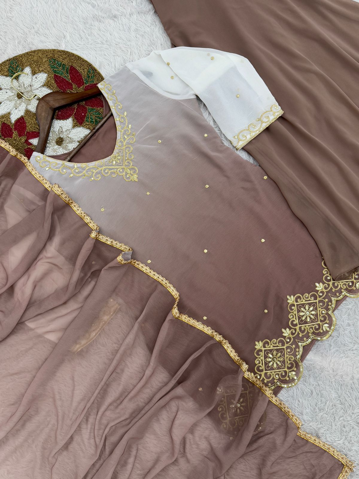 PRD0086 PRESERNTING NEW READY TO WEAR COLLECTION WITH EMBROIDERY WORK TOP - PLAZZO WITH DUPATTA