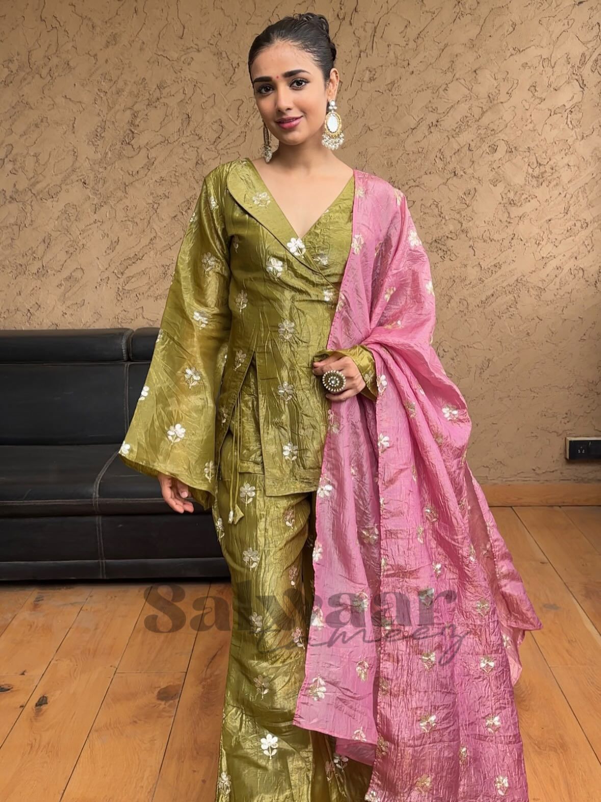 PRD0088 Presenting Trending Designer Top Palazzo With Dupatta Set