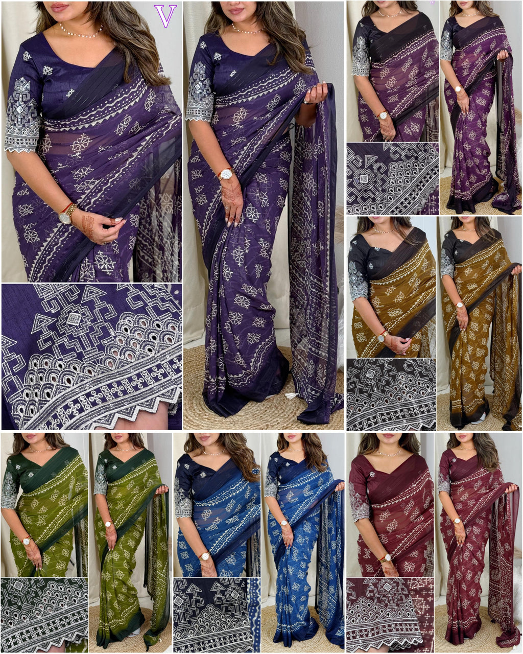 PRD0095 - Pure Heavy Georgette Saree