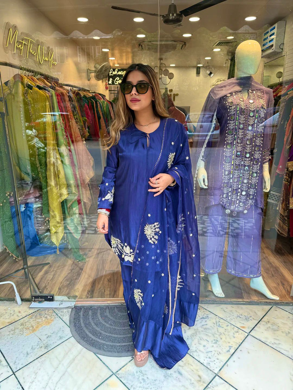 PRD0089 Presenting New Designer Collection In Natural Crepe Silk Top-Bottom And Dupatta Set Fully Stitched Ready To Wear