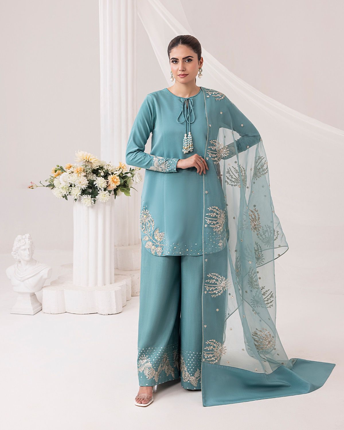 PRD0089 Presenting New Designer Collection In Natural Crepe Silk Top-Bottom And Dupatta Set Fully Stitched Ready To Wear