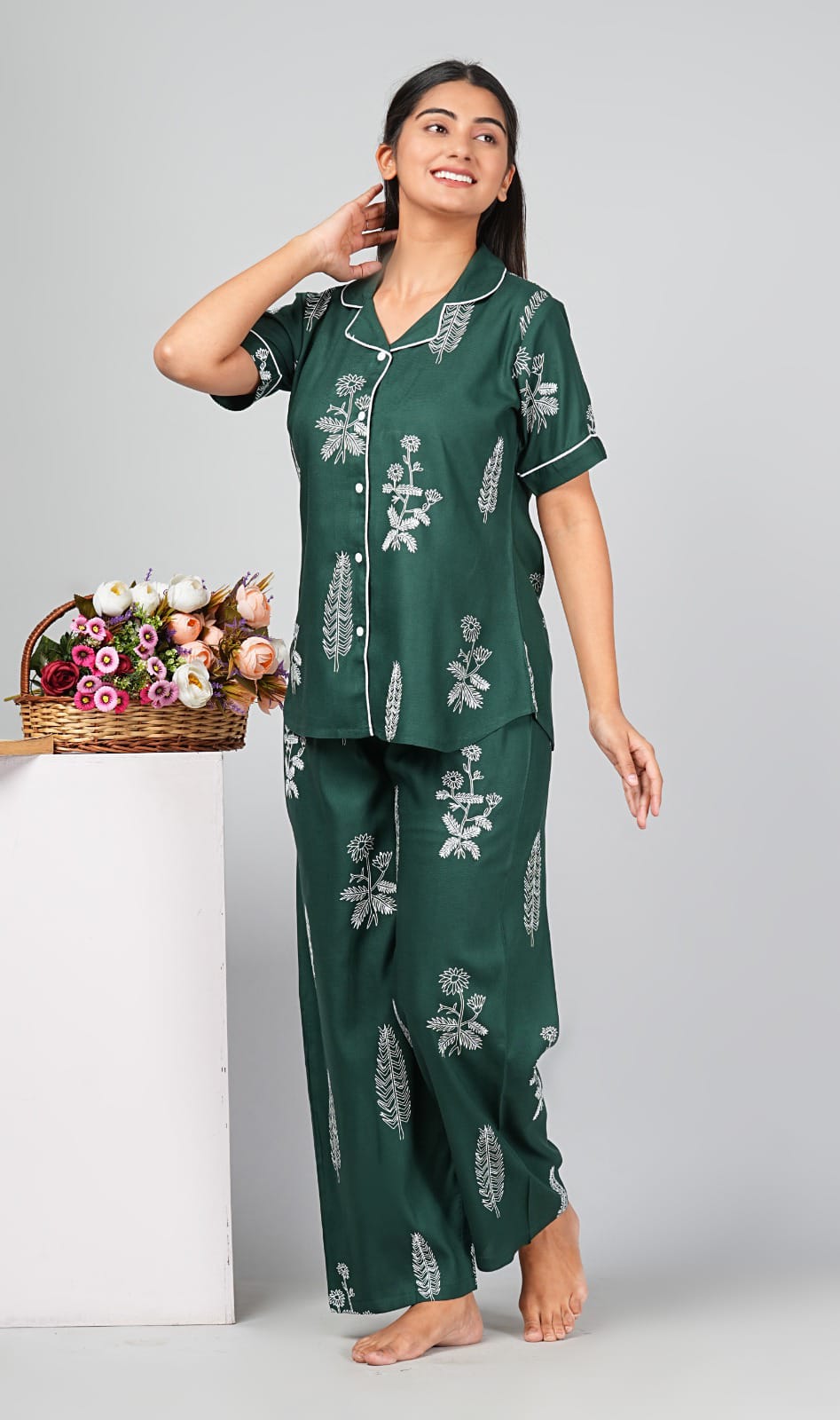 RHS0019 Export Quality Rayon Night Suits