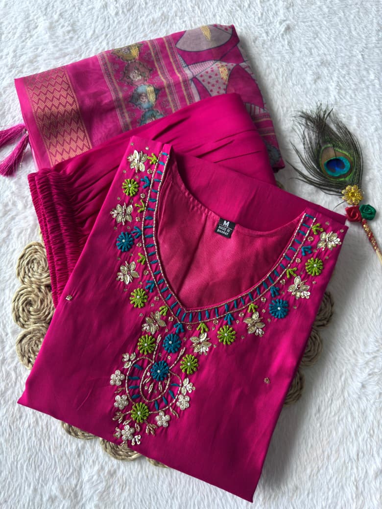 PRD00100 New Designers Kurti Pent Dupatta Set