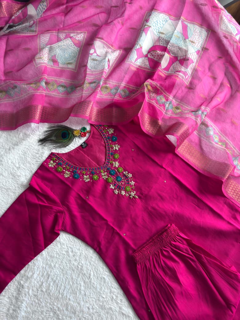PRD00100 New Designers Kurti Pent Dupatta Set