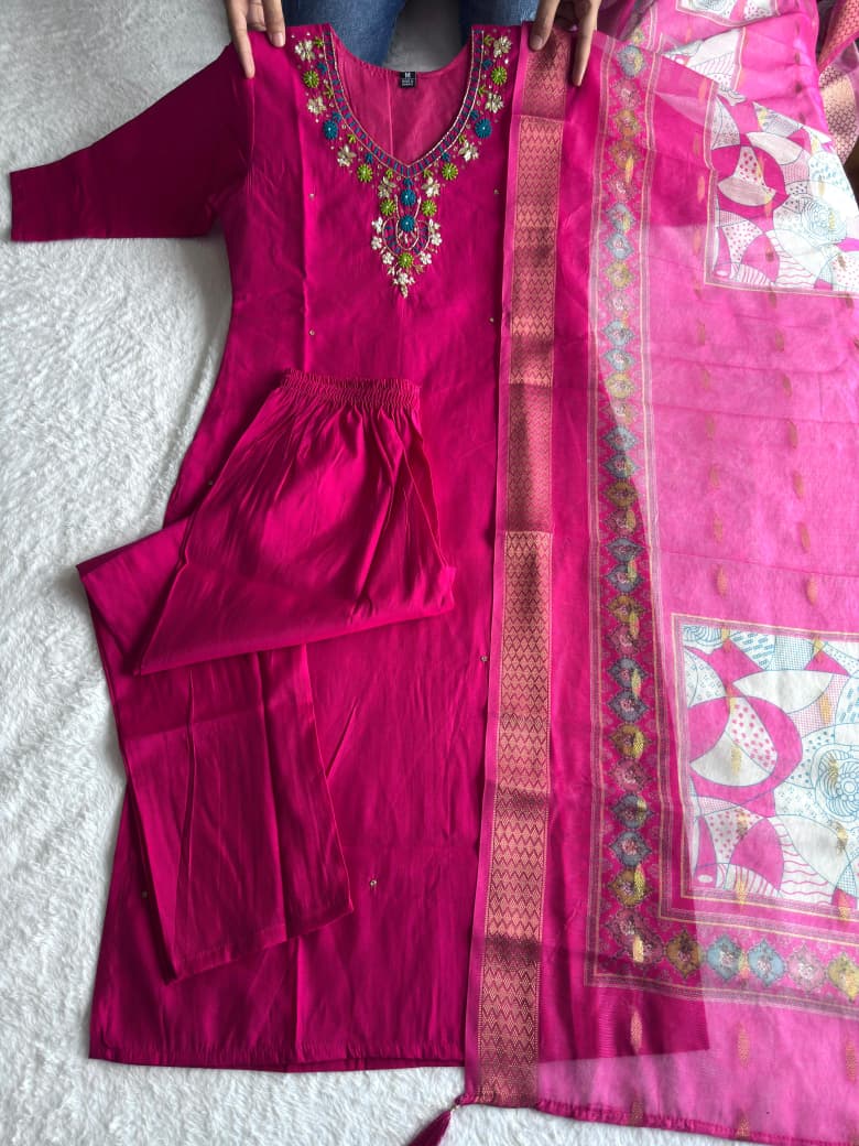 PRD00100 New Designers Kurti Pent Dupatta Set