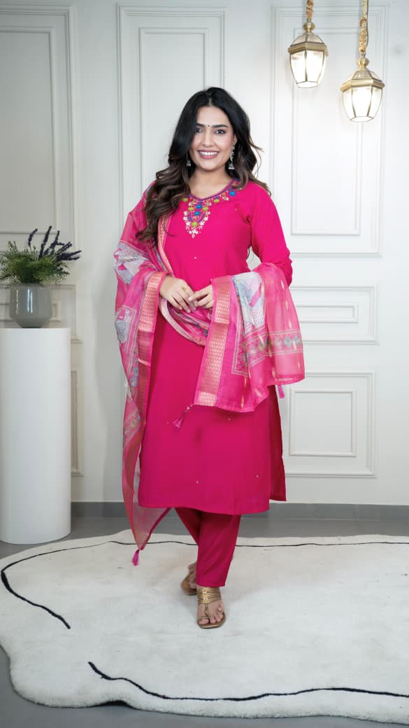 PRD00100 New Designers Kurti Pent Dupatta Set
