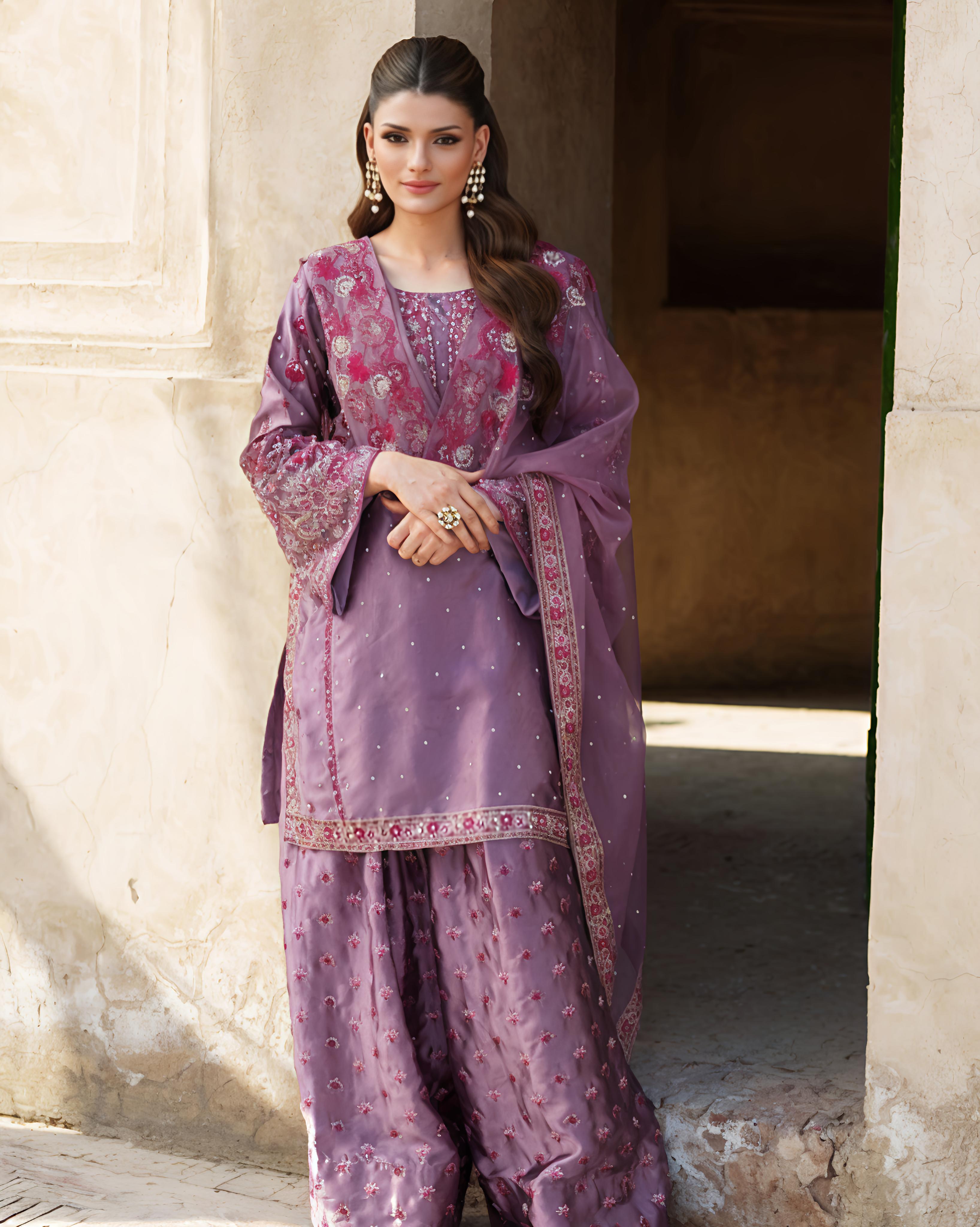 PRD00113 Presenting  New Designer Party Wear Look Top-Palazzo and Dupatta With Heavy Embroidery Work