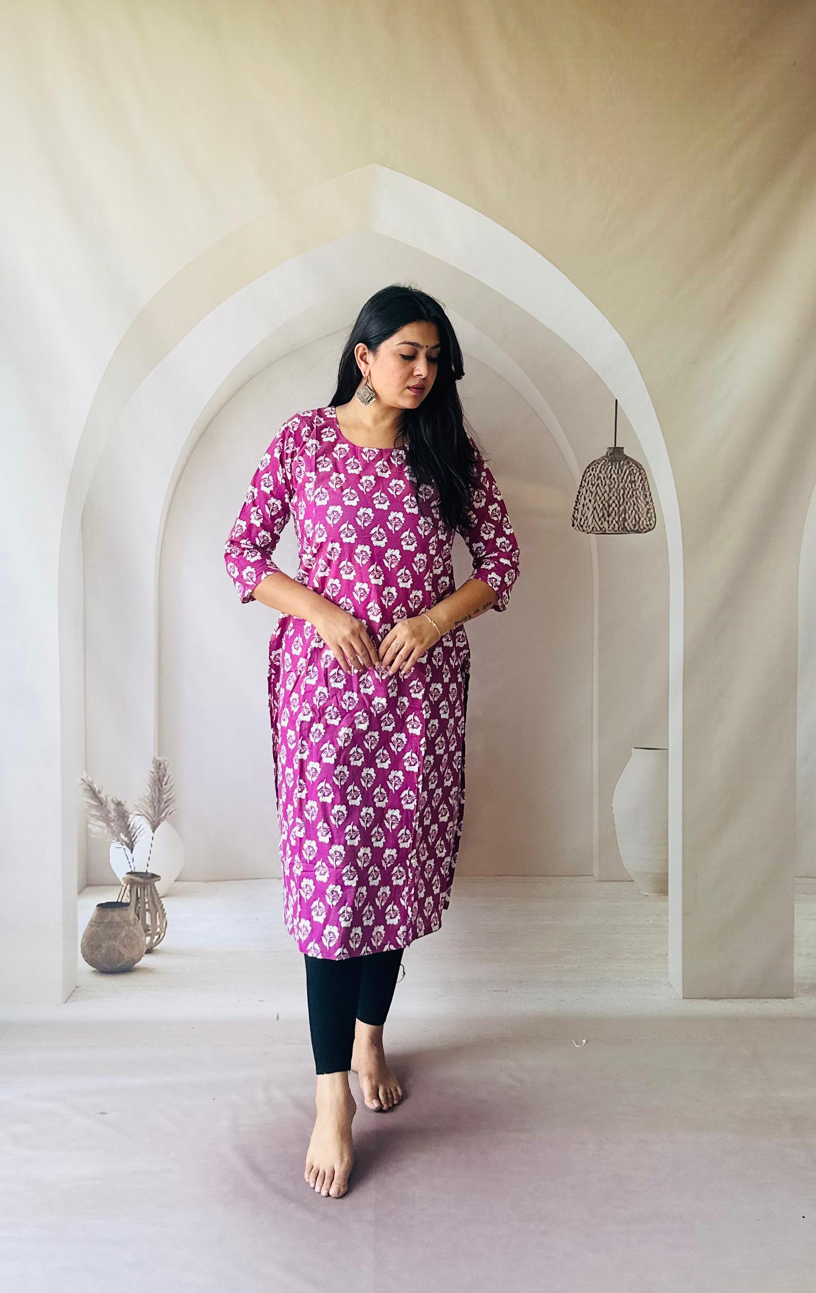 PRD00104 Premium Jaipuri Printed Kurti ( Kurti only)