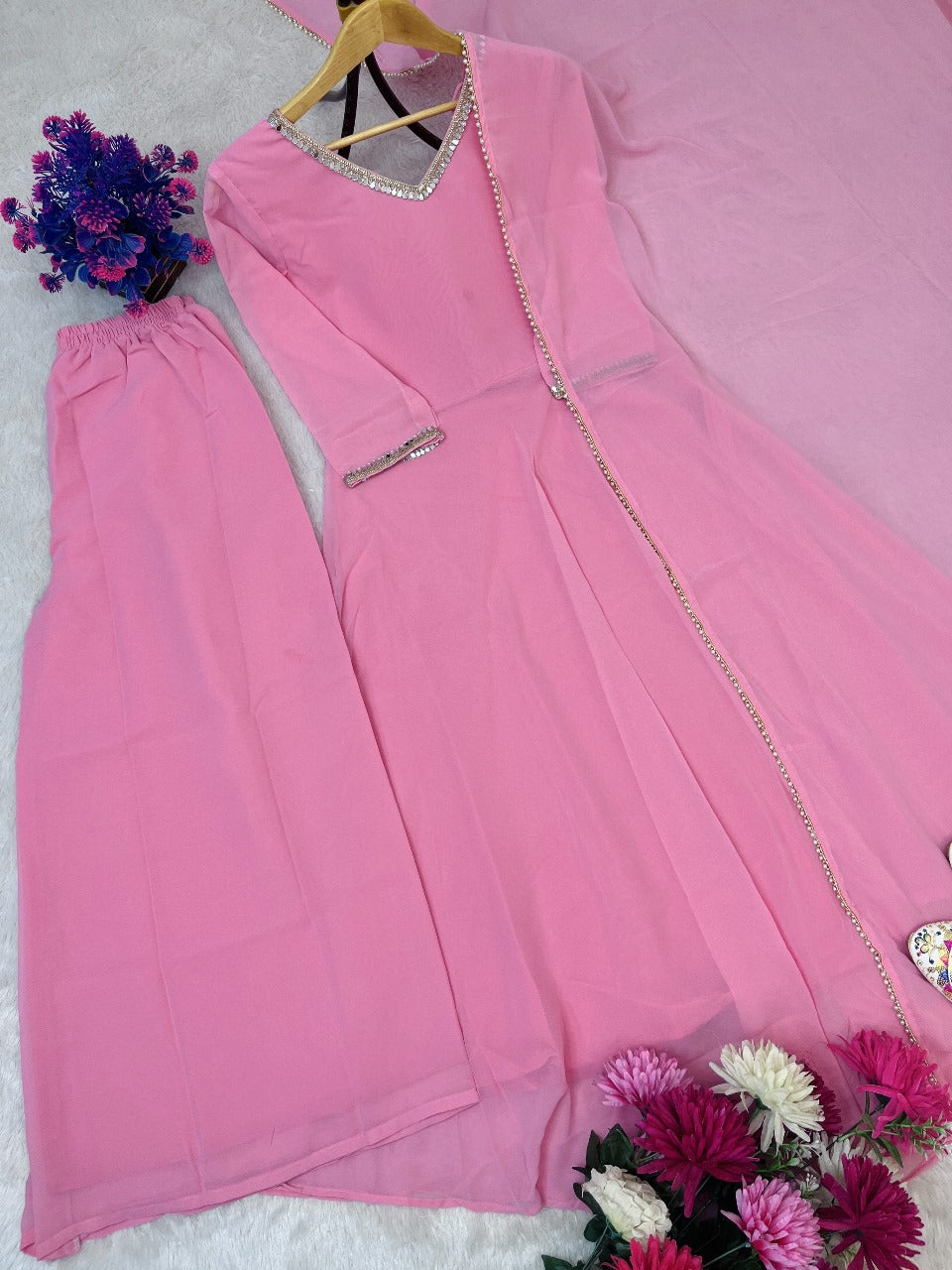 PRD00116  NEW PARTY WEAR LOOK GOWN, PLAZZO & DUPATTA SET