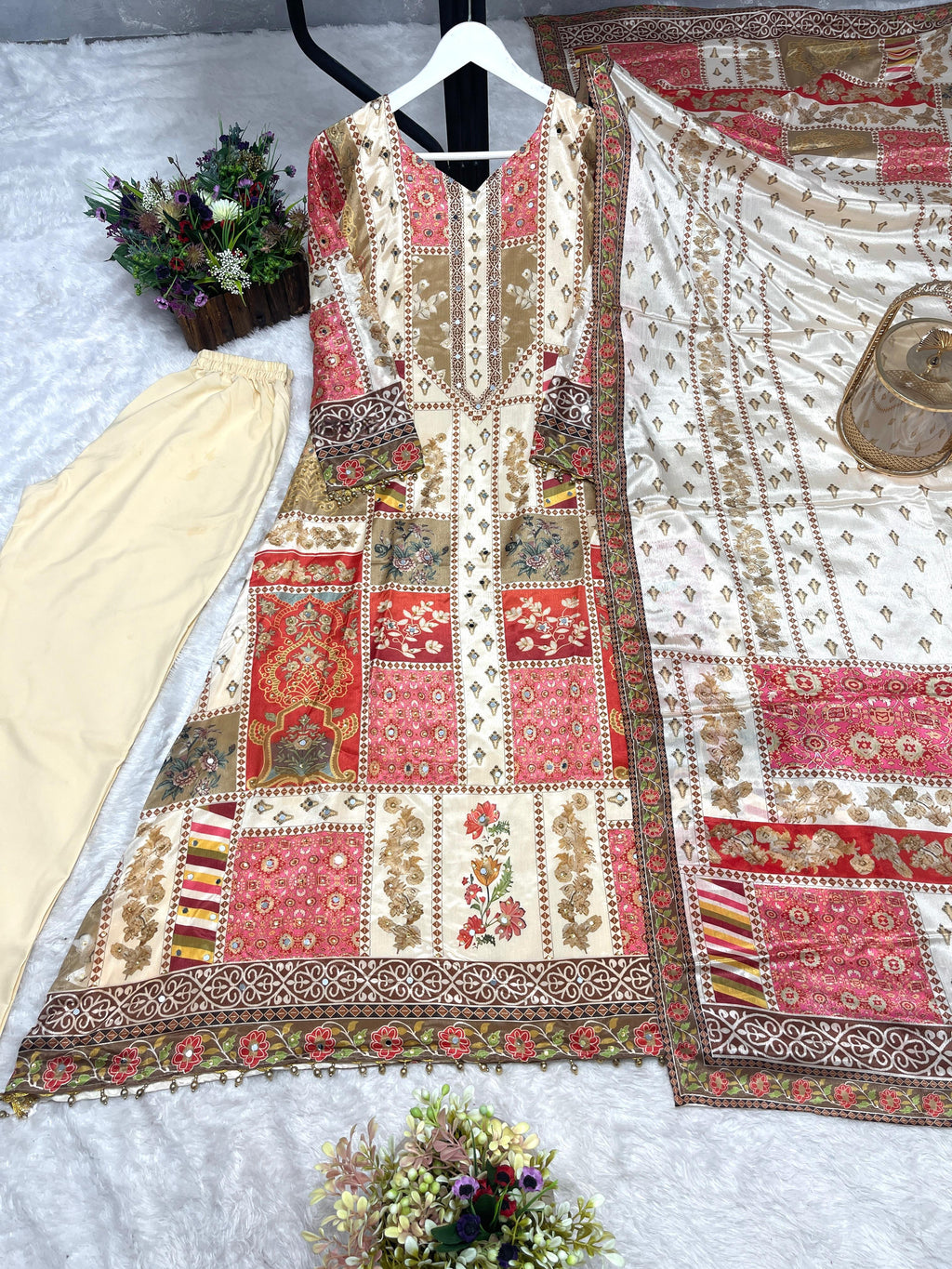 PRD00120  STYLISH KURTI, BOTTOM WITH BEAUTIFUL DUPATTA SET