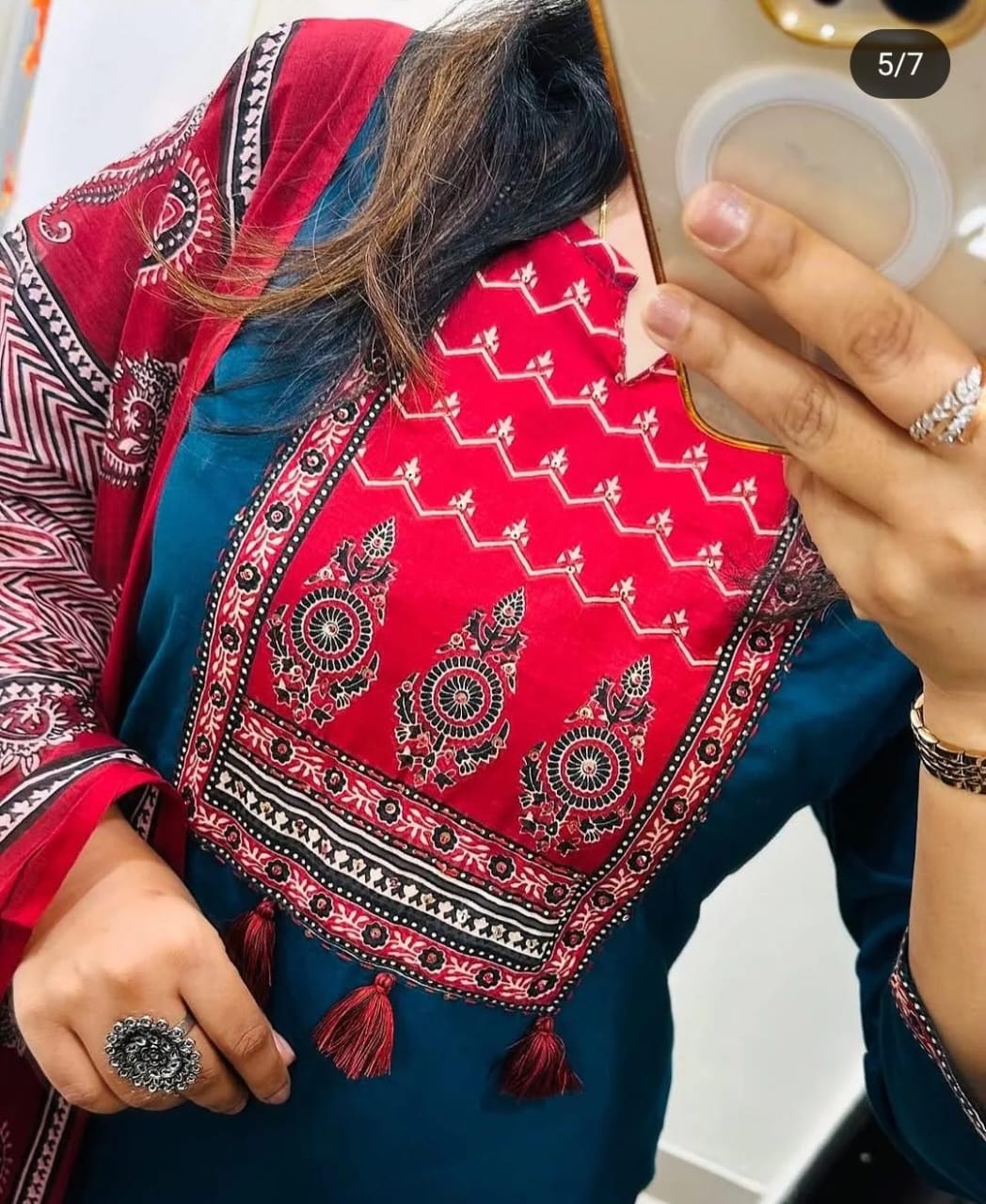 JKM0038 Pure fine Cotton fabric Kurti with Pant with cotton 100-100 Dupatta