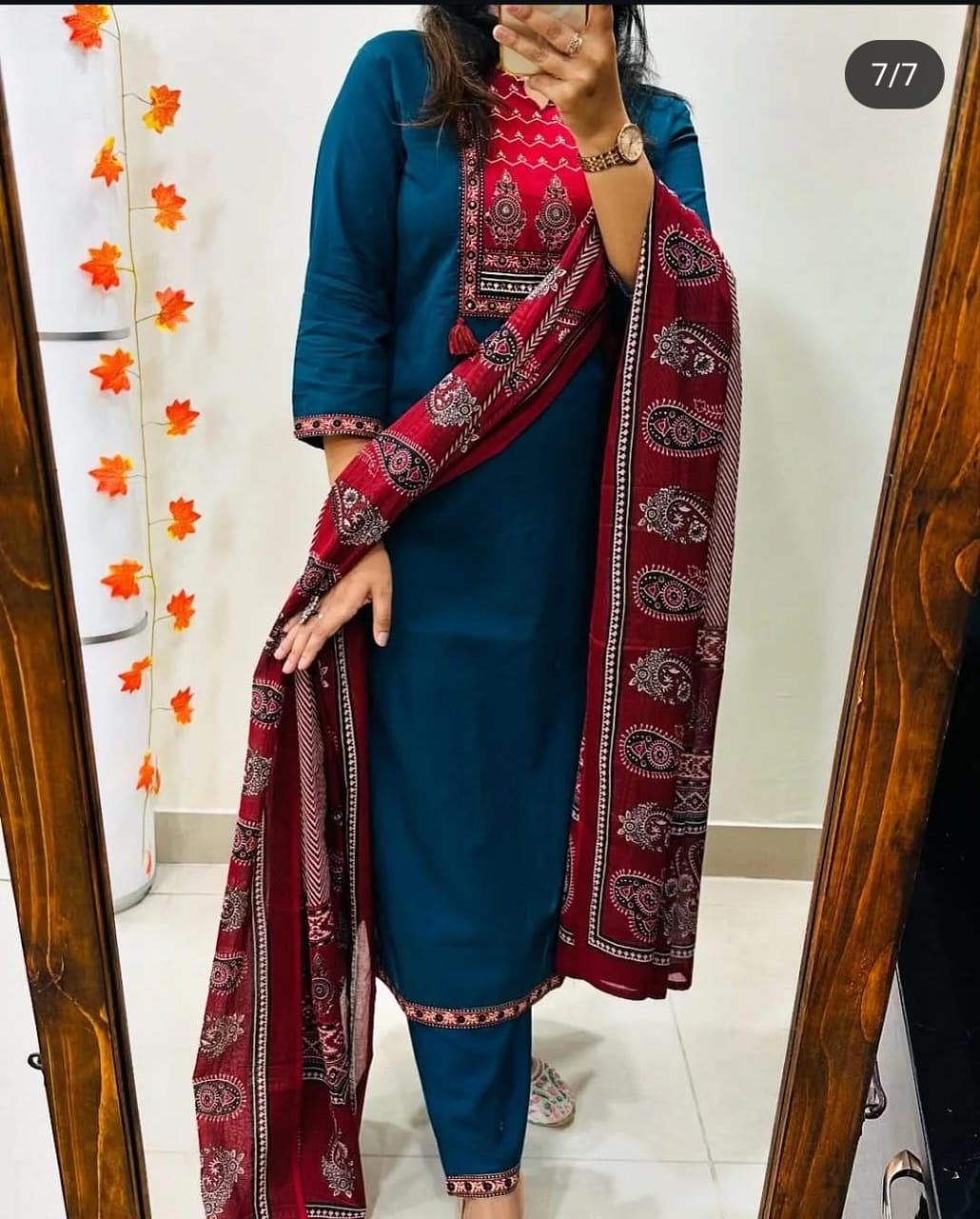 JKM0038 Pure fine Cotton fabric Kurti with Pant with cotton 100-100 Dupatta