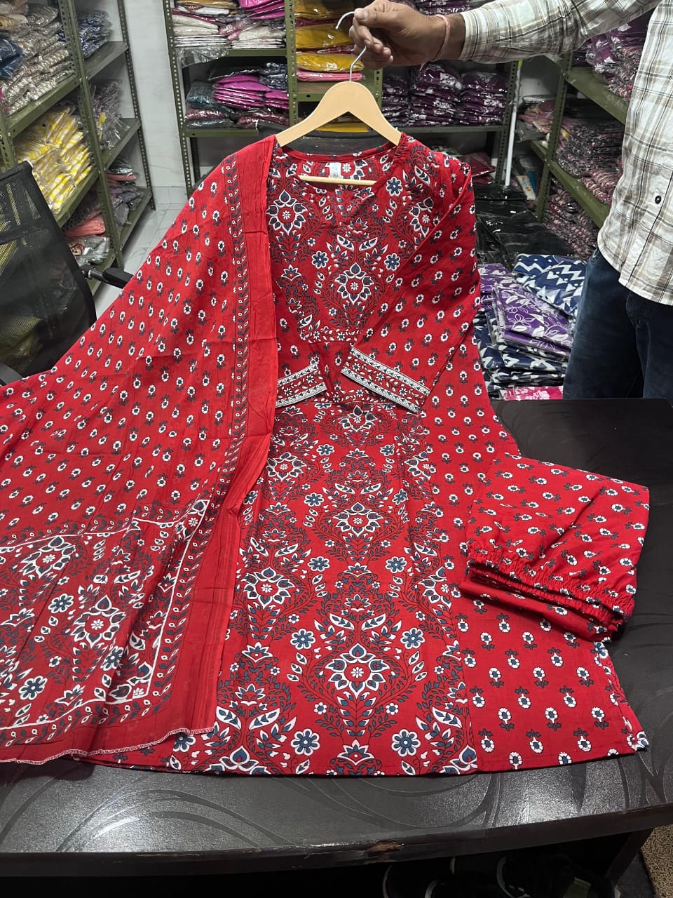 JKM0039 New Designer Festival Collection In Pure Cotton With Hand  Work  kurta And Dupatta Set Fully Stitched Ready To Wear