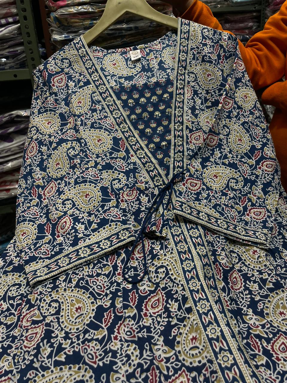 JKM0040  Beautiful Printed With Hand Work Anarkali Kurta Dupatta Set in New Summer Color