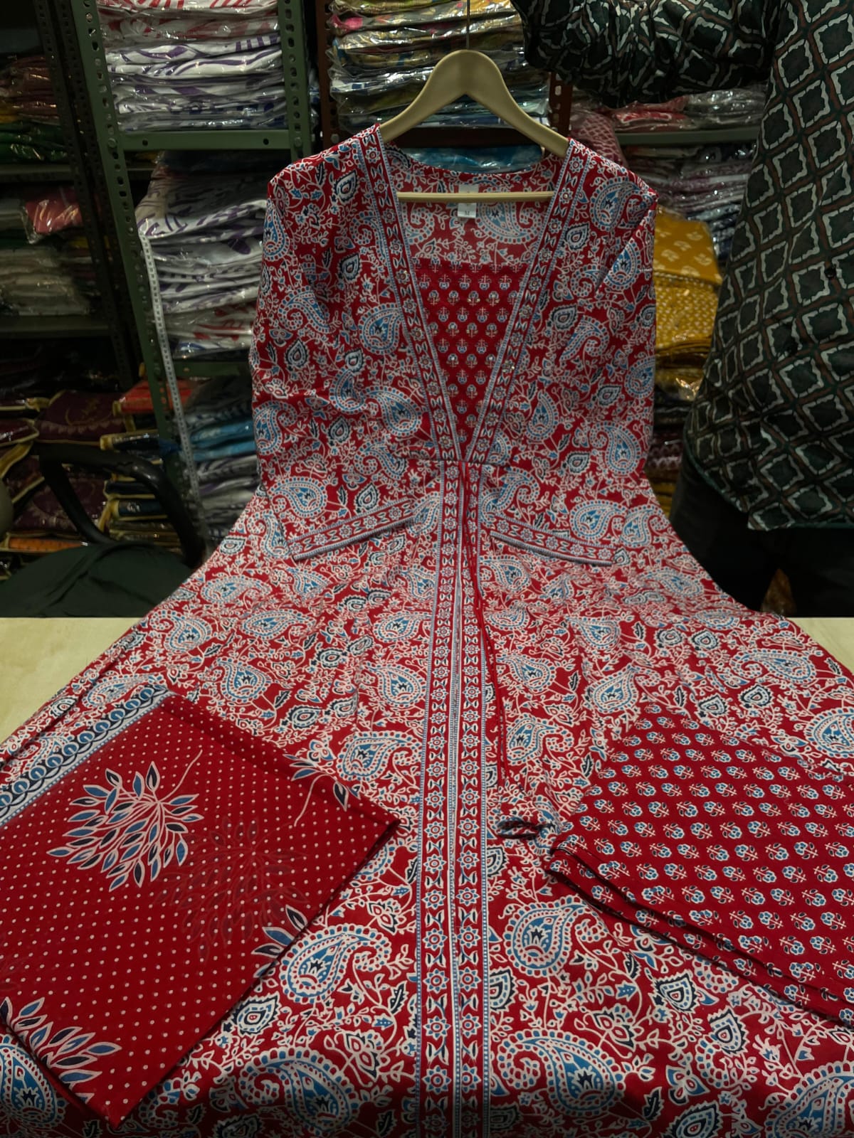 JKM0040  Beautiful Printed With Hand Work Anarkali Kurta Dupatta Set in New Summer Color
