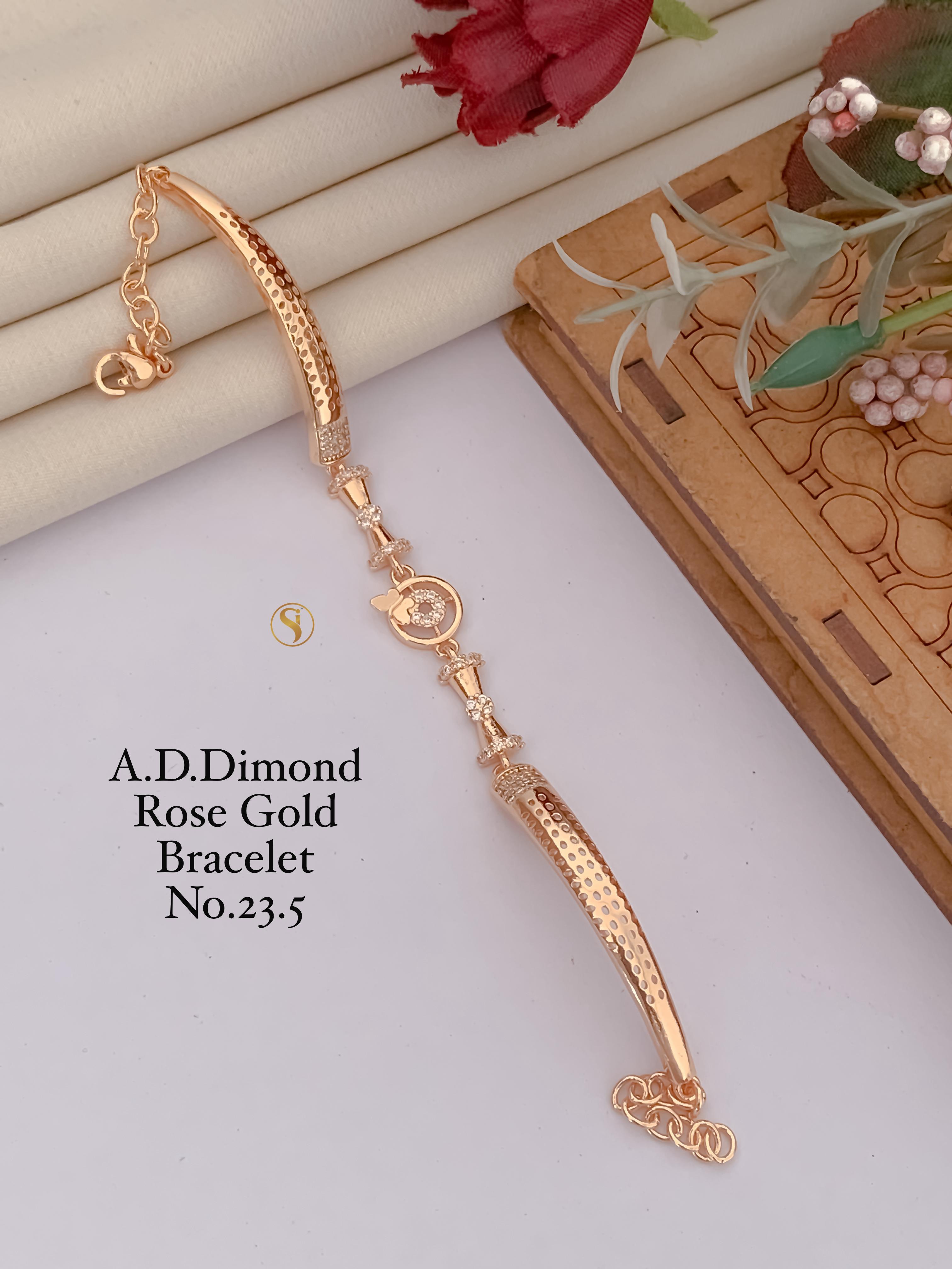 SI0017 PREMIUM A.D DIAMOND ROSE GOLD BRACELET