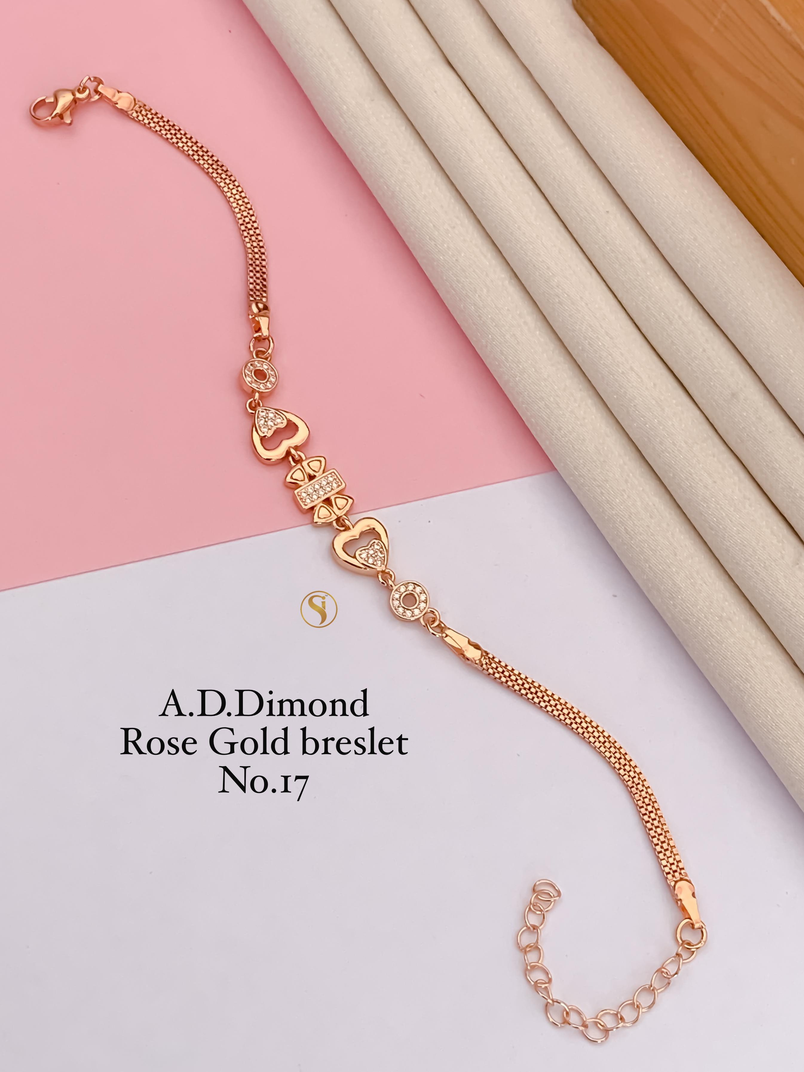 SI0017 PREMIUM A.D DIAMOND ROSE GOLD BRACELET