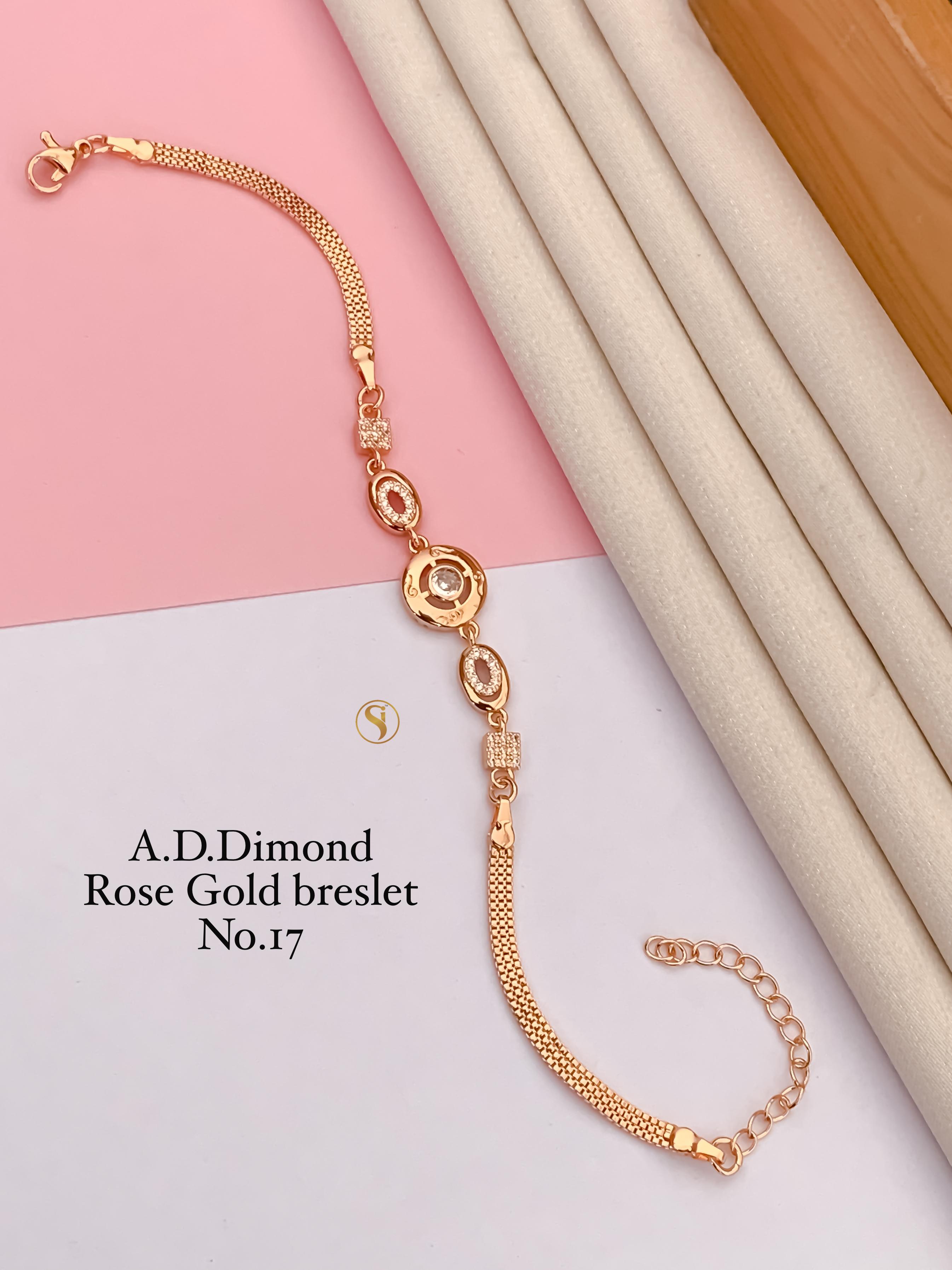 SI0017 PREMIUM A.D DIAMOND ROSE GOLD BRACELET