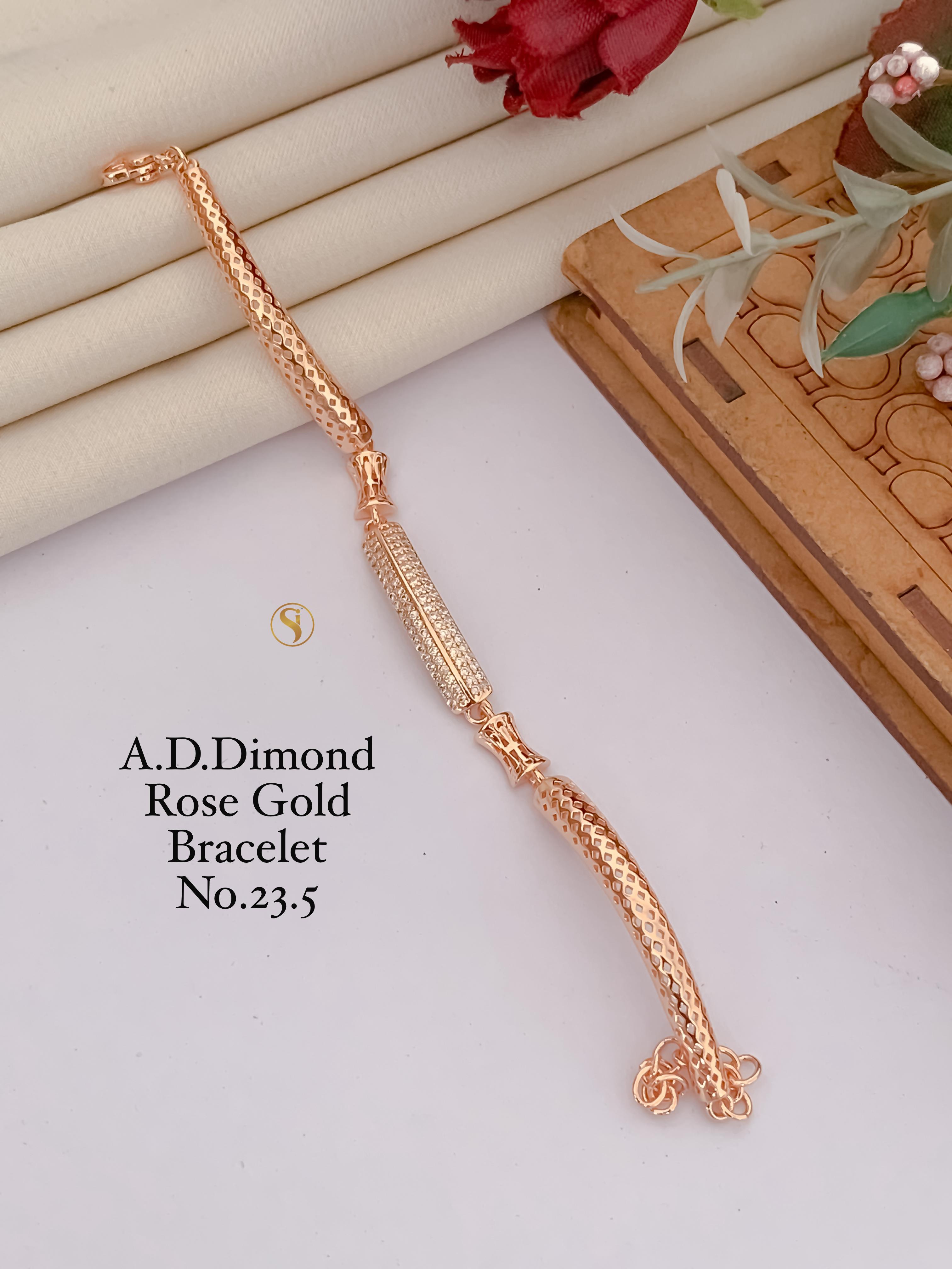 SI0017 PREMIUM A.D DIAMOND ROSE GOLD BRACELET