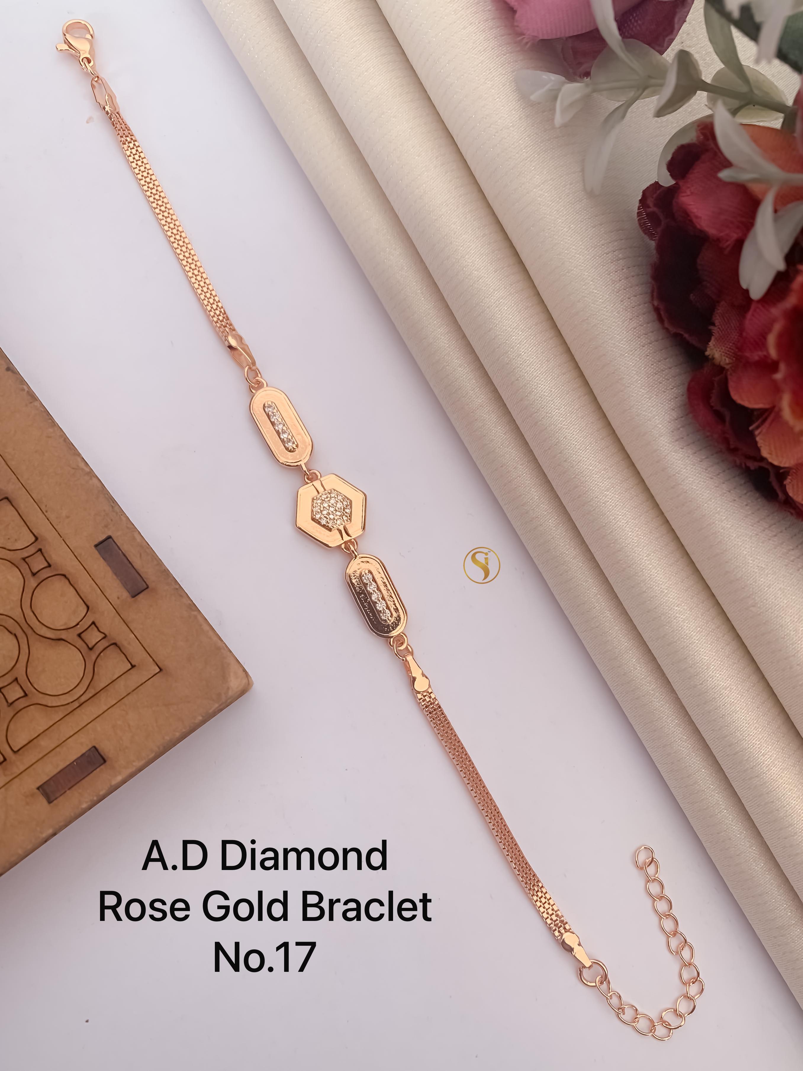 SI0017 PREMIUM A.D DIAMOND ROSE GOLD BRACELET