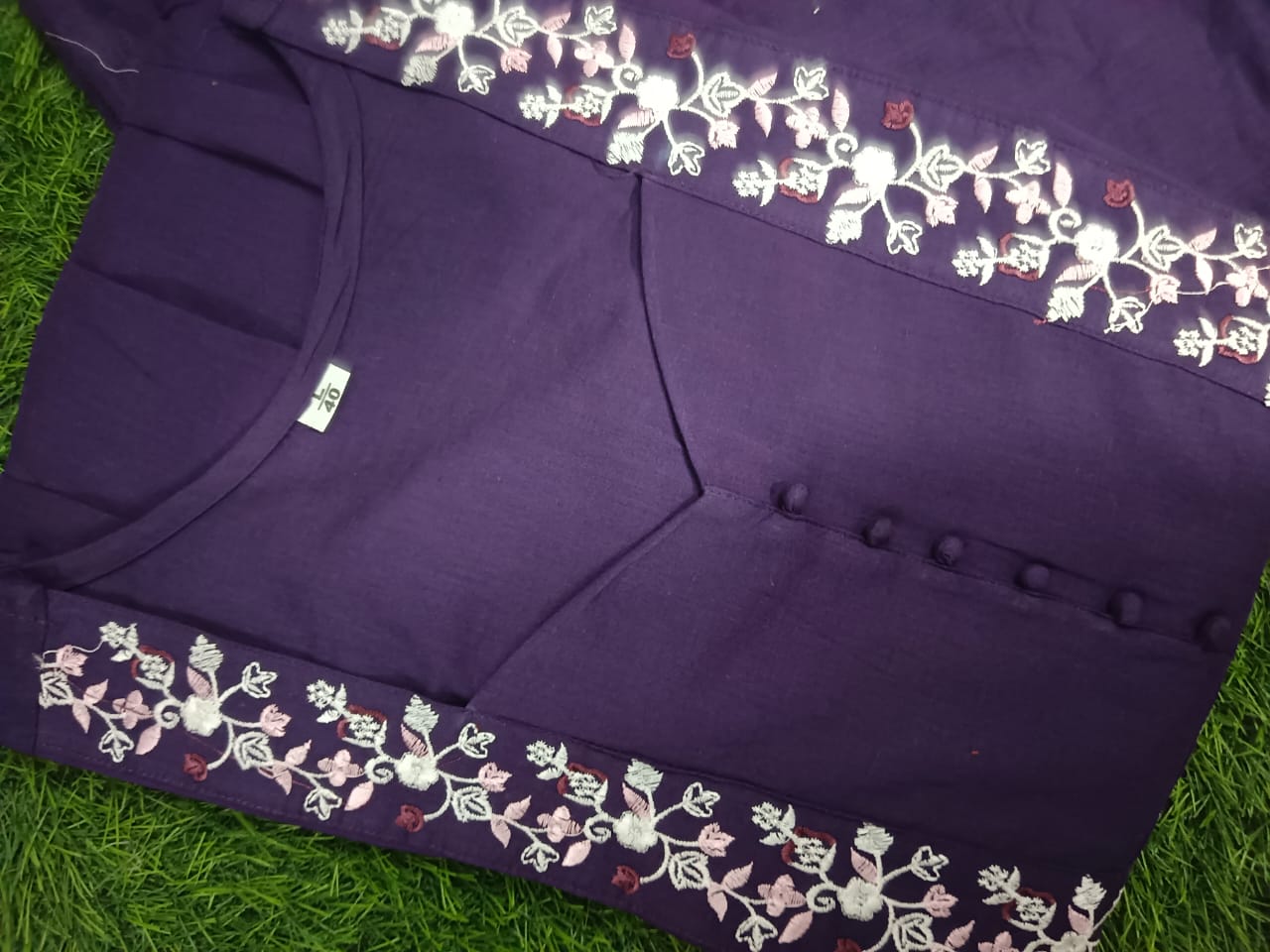 JKM0046  Pure Cotton 60-60 super dyeing kurta with beautiful emb neck yoke & cotton pant with emb full cotton dupatta.