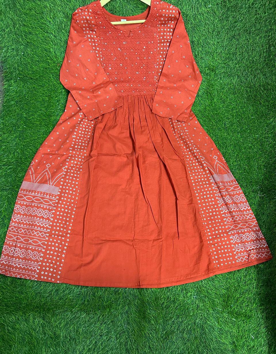 JKM0047 Pure Cotton60-60 super dyeing kurta with silver print with beautiful emb siq neck yoke & cotton pant with silver print full malmal dupatta.