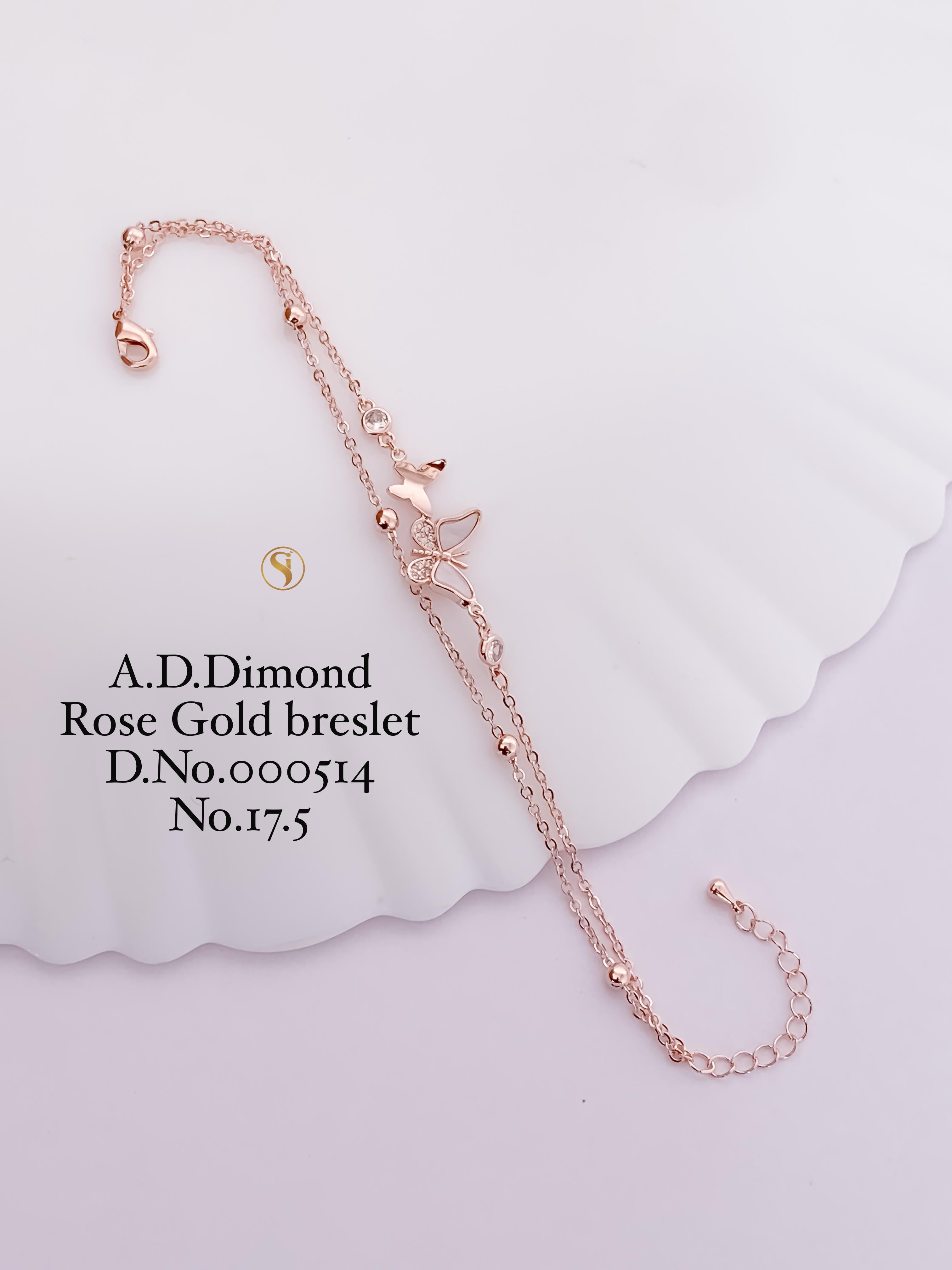 SI0019 PREMIUM A.D DIAMOND ROSE GOLD BRACELET