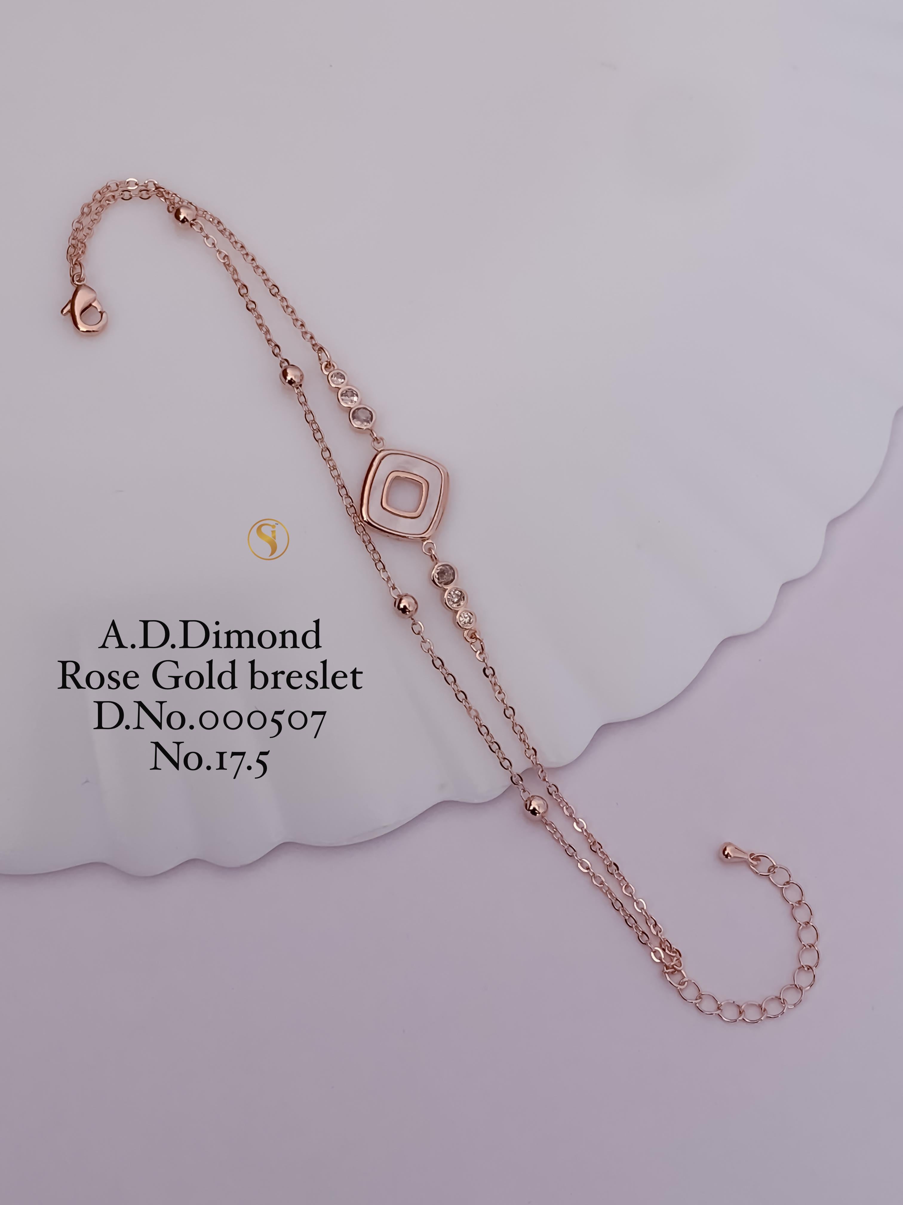 SI0019 PREMIUM A.D DIAMOND ROSE GOLD BRACELET