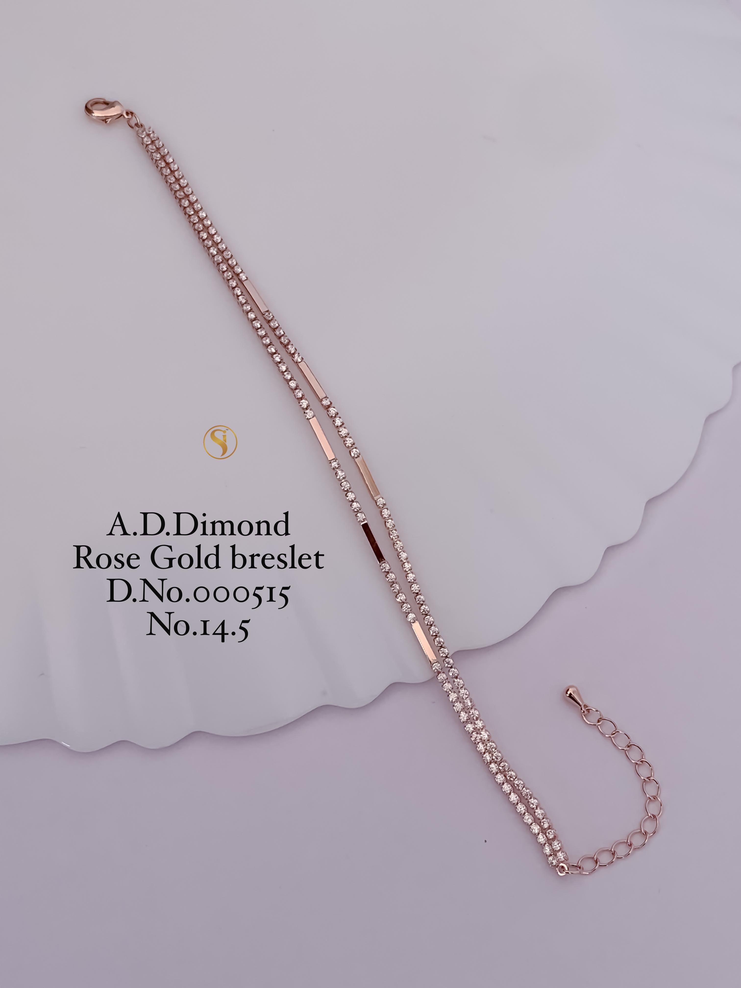 SI0019 PREMIUM A.D DIAMOND ROSE GOLD BRACELET