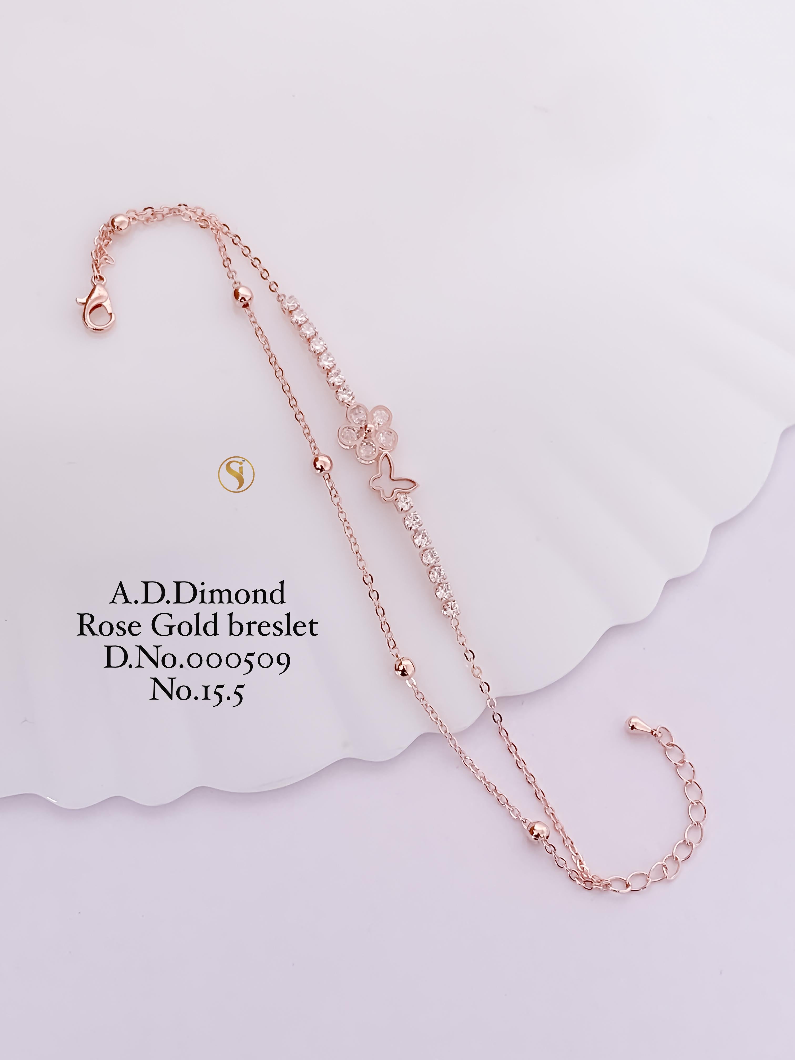 SI0019 PREMIUM A.D DIAMOND ROSE GOLD BRACELET