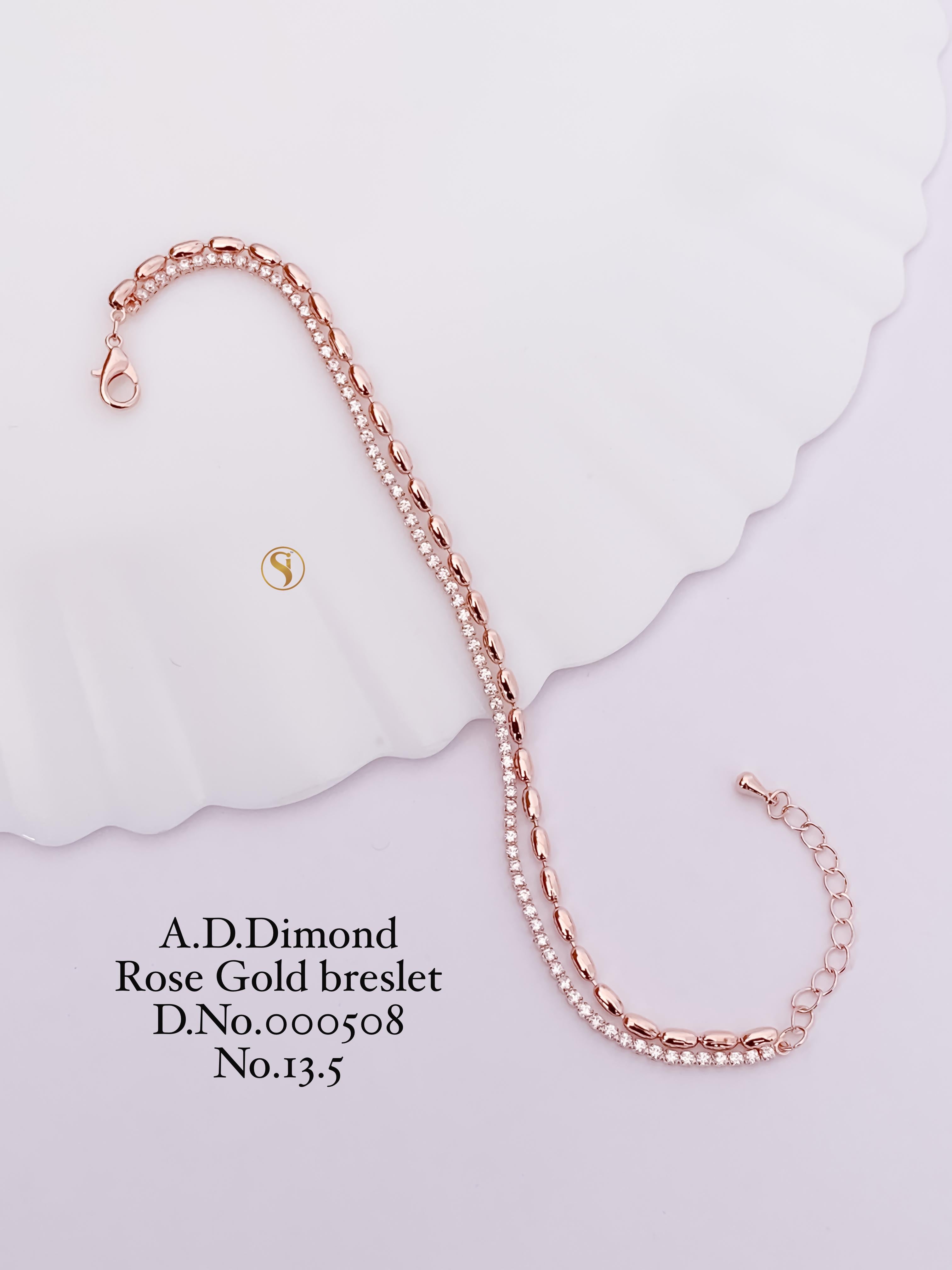 SI0019 PREMIUM A.D DIAMOND ROSE GOLD BRACELET
