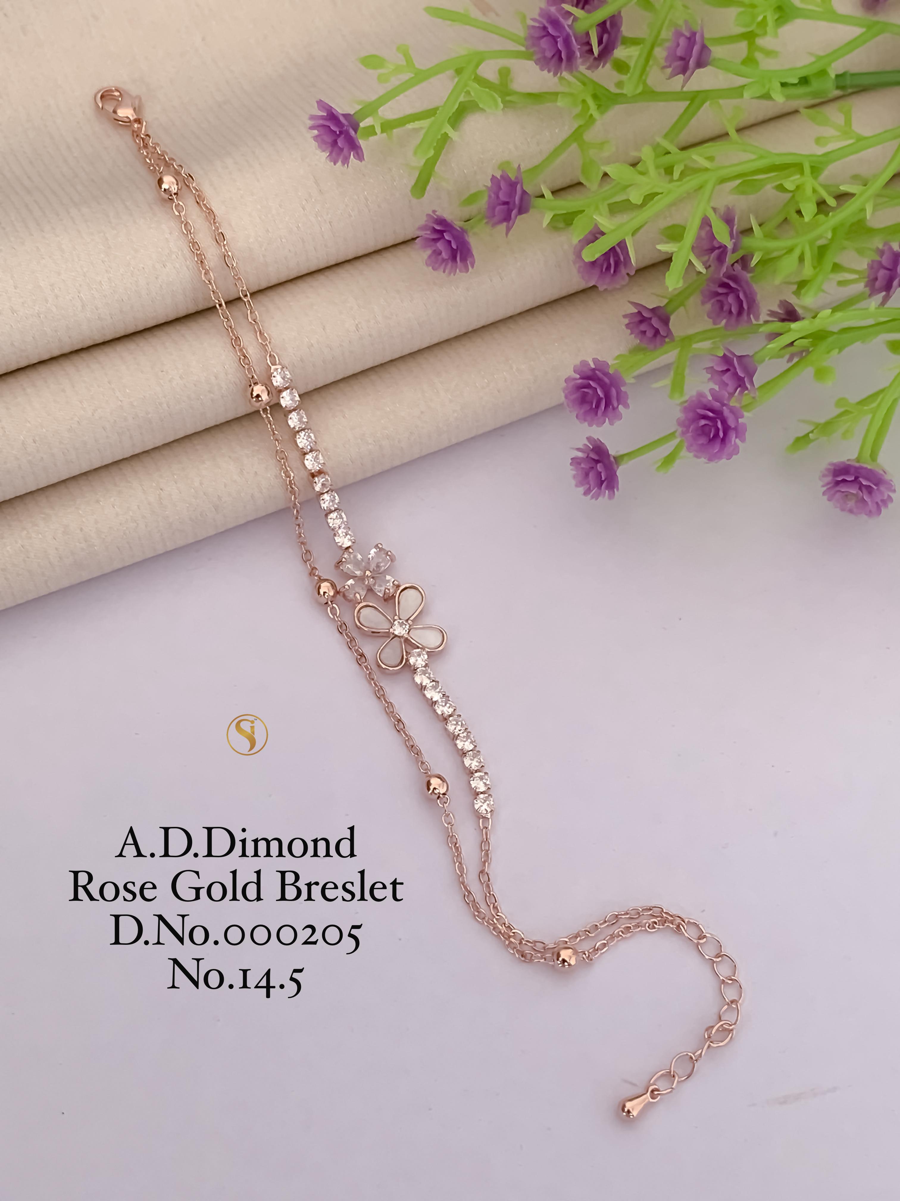 SI0019 PREMIUM A.D DIAMOND ROSE GOLD BRACELET