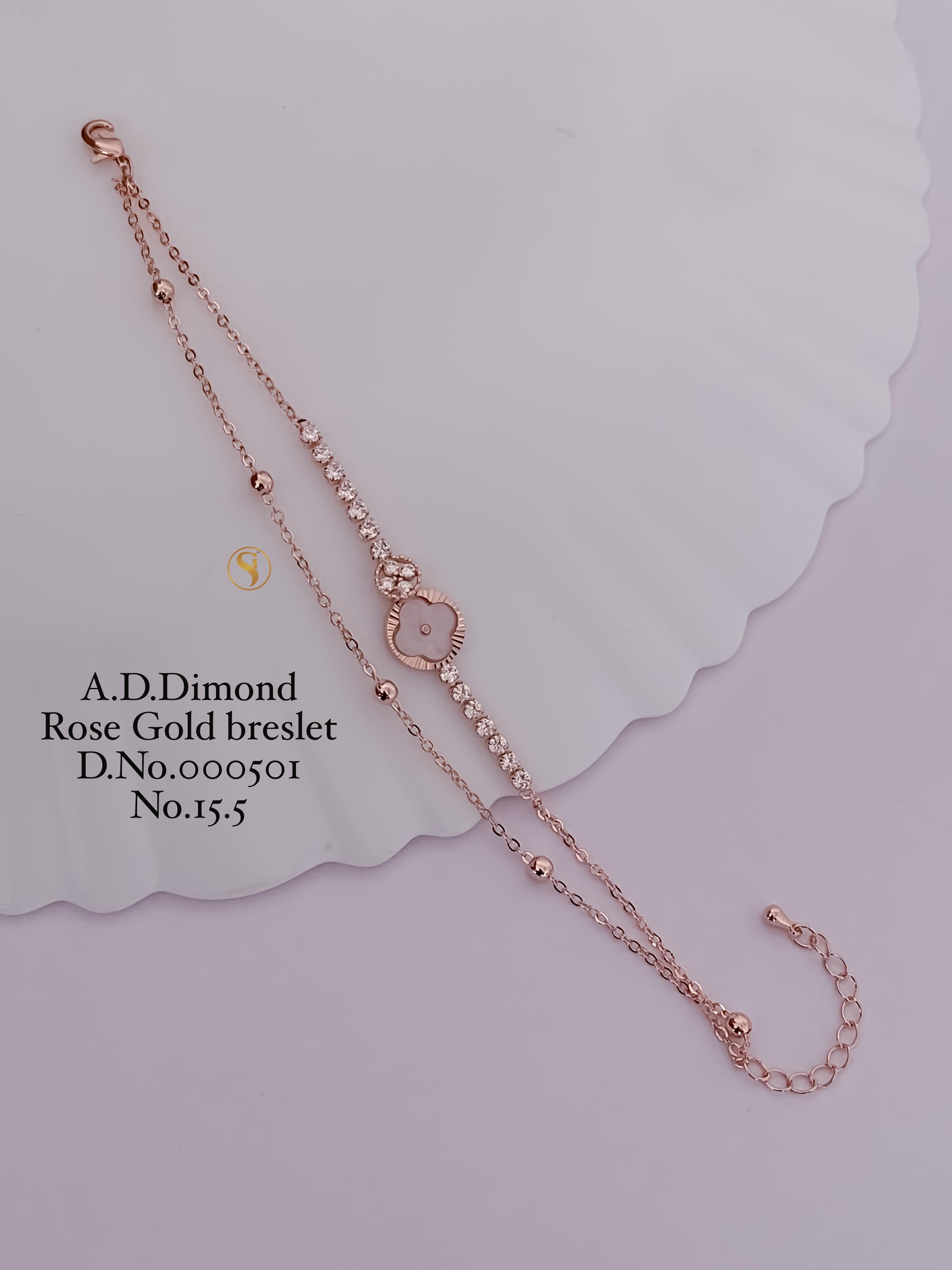 SI0019 PREMIUM A.D DIAMOND ROSE GOLD BRACELET