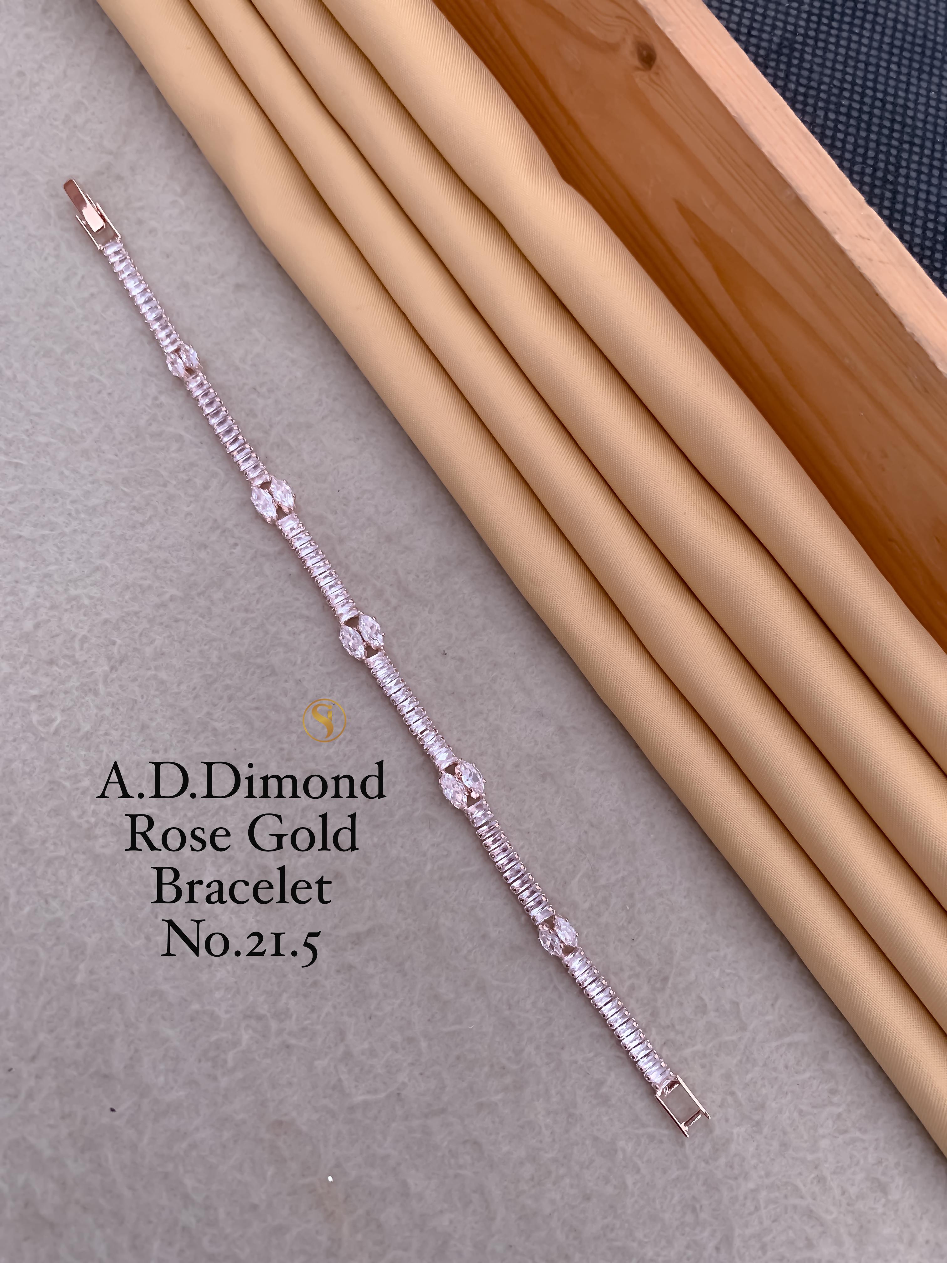 SI0019 PREMIUM A.D DIAMOND ROSE GOLD BRACELET
