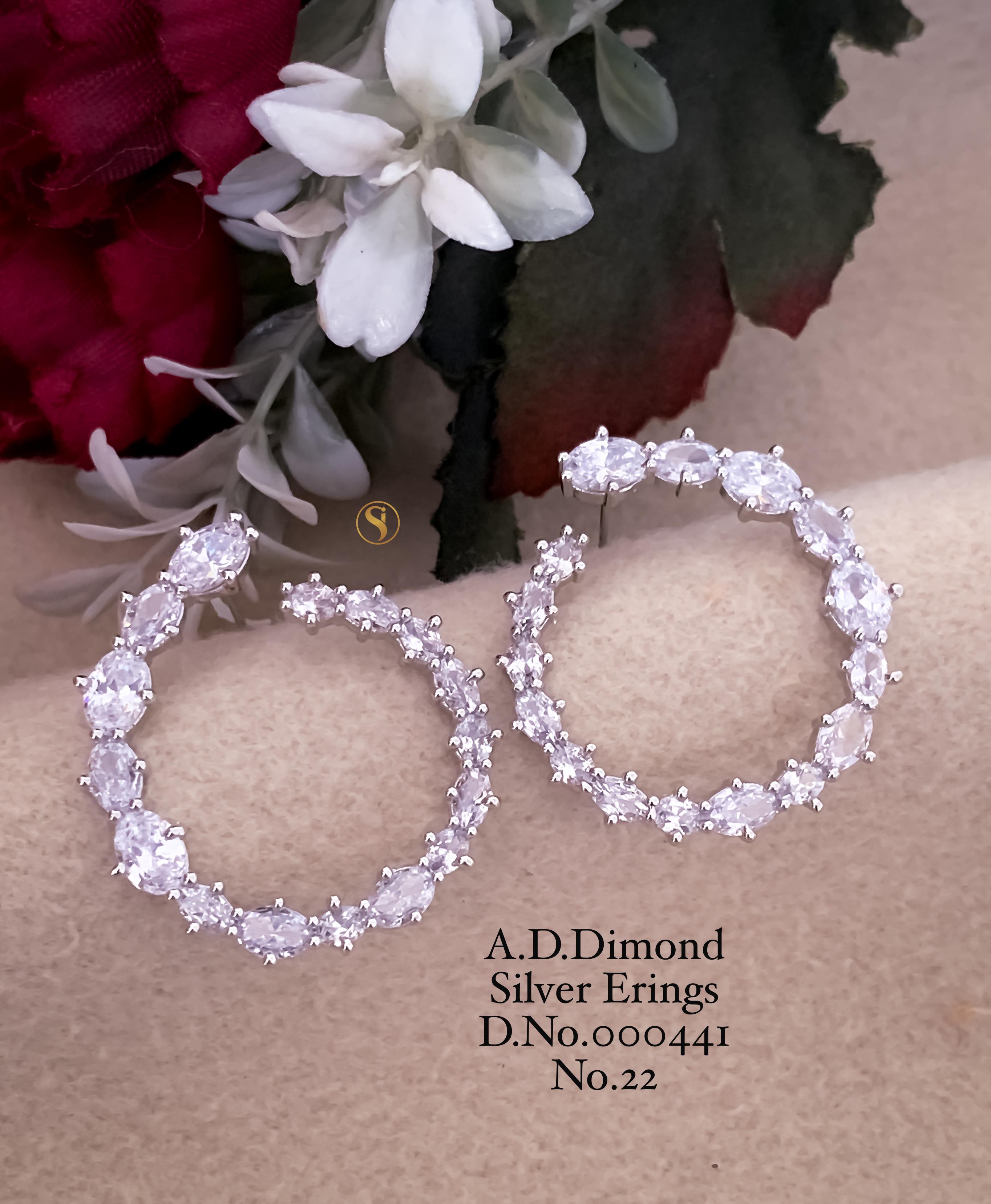 S10027 A.D DIAMOND ROSE GOLD EARRING