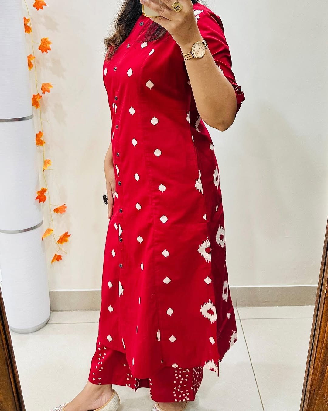 RHS0021  Premium Floral Fine cotton kurti Palazzo set