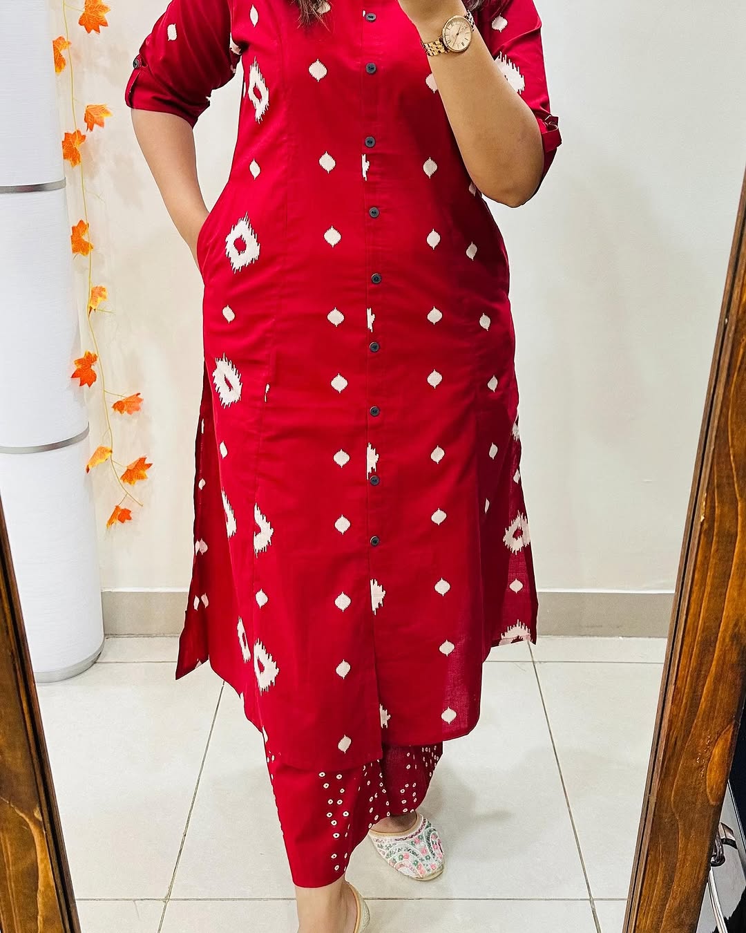 RHS0021  Premium Floral Fine cotton kurti Palazzo set