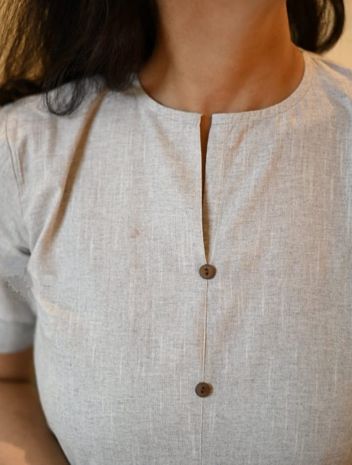 RHS0029  Handloom khadi cotton dress