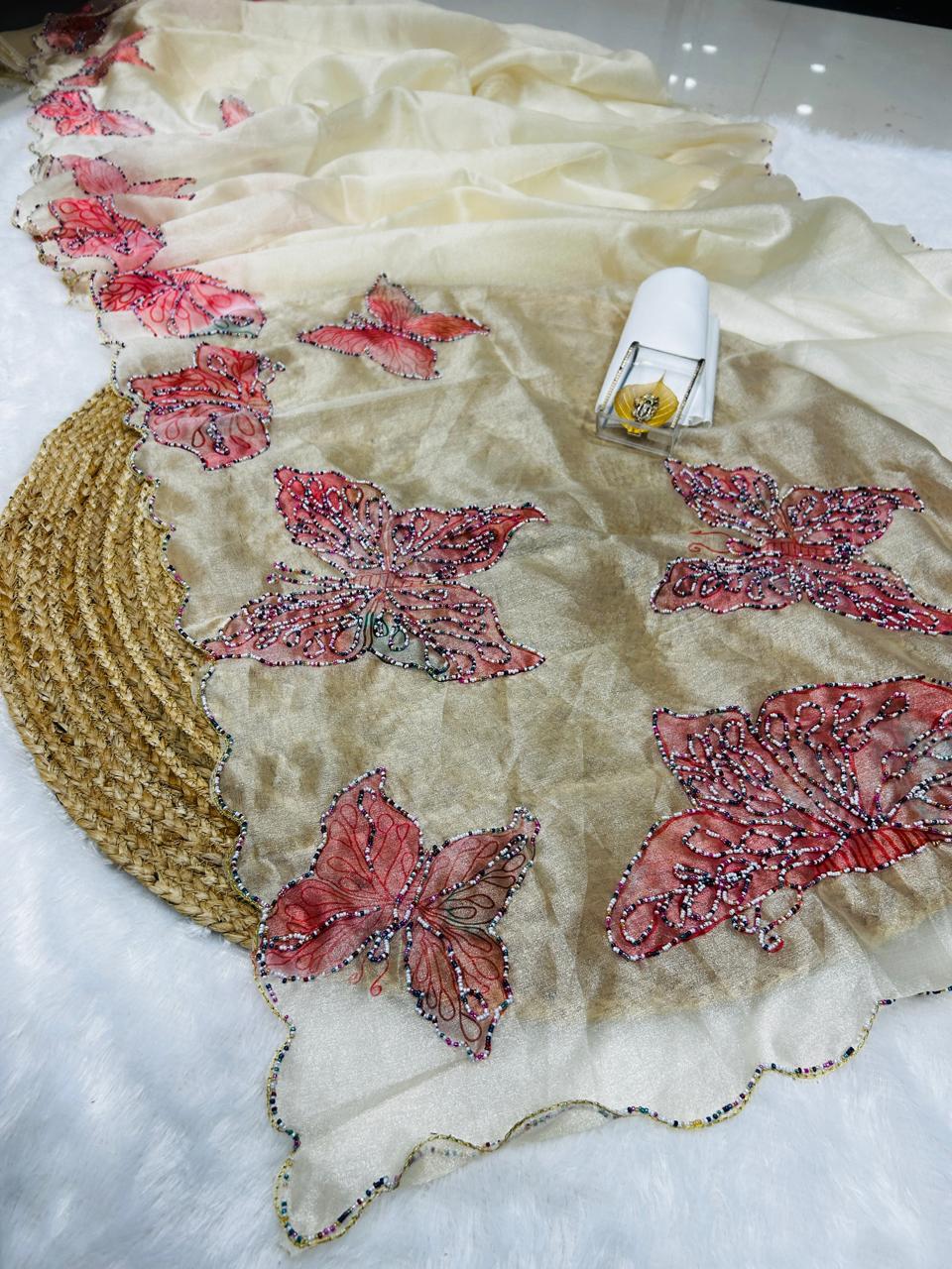 PRD00130 Embrace timeless elegance with our Khadi Organza Digital Printed Saree