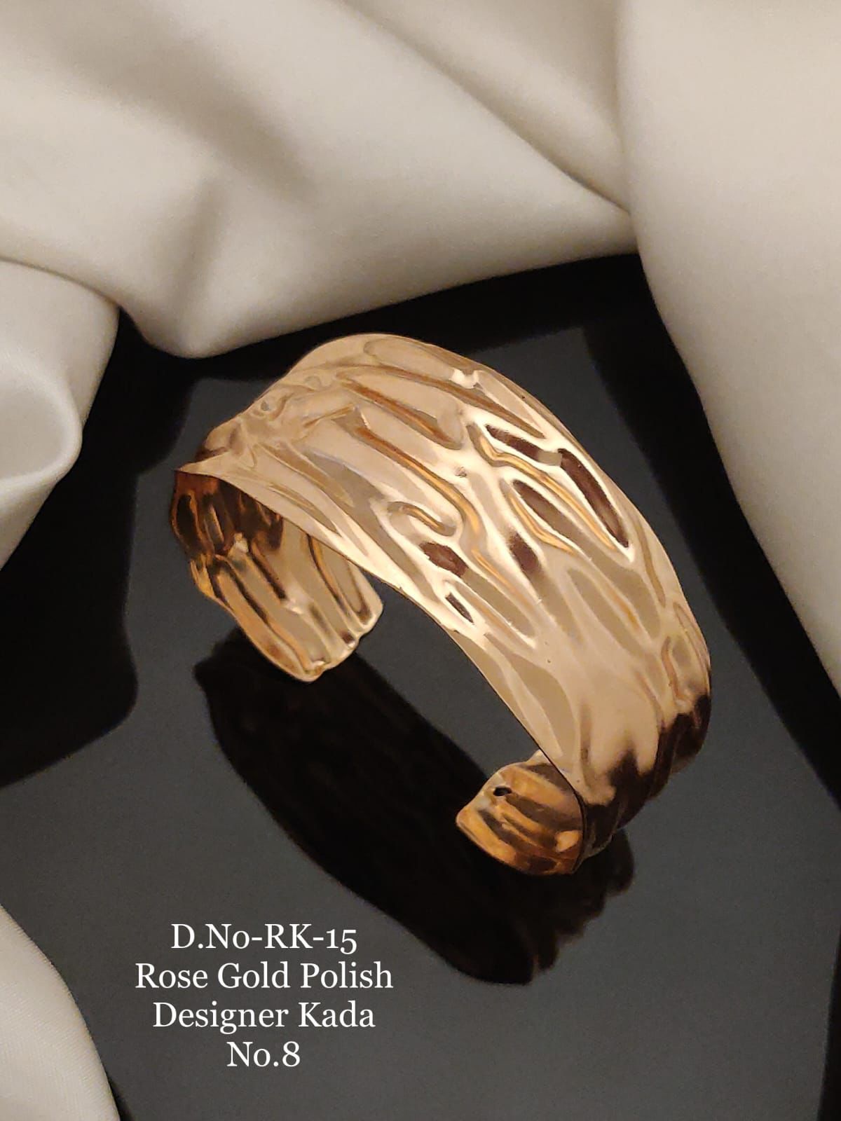 SI0031 Rose Gold Polish Designer Kada