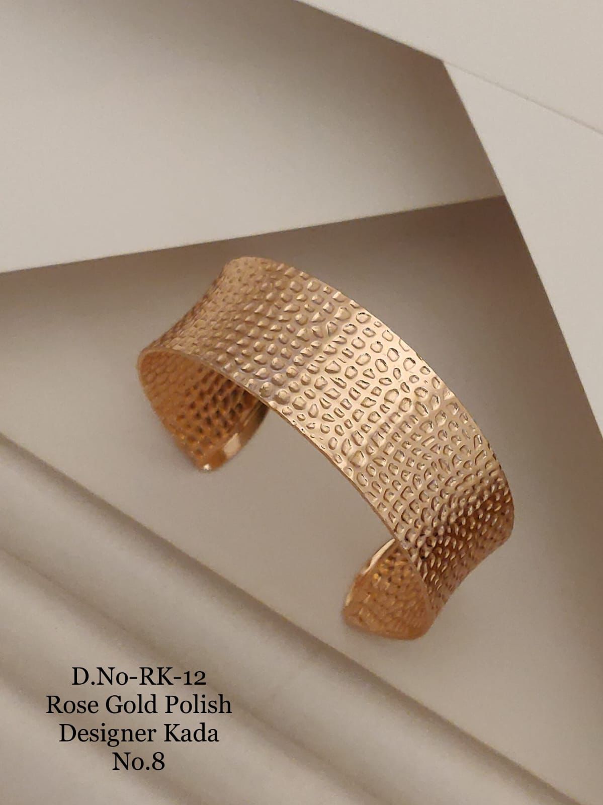 SI0031 Rose Gold Polish Designer Kada