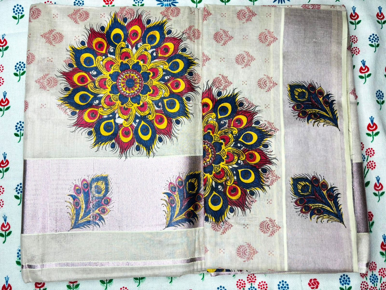 MAT009 Tissue Digital Printed Sarees