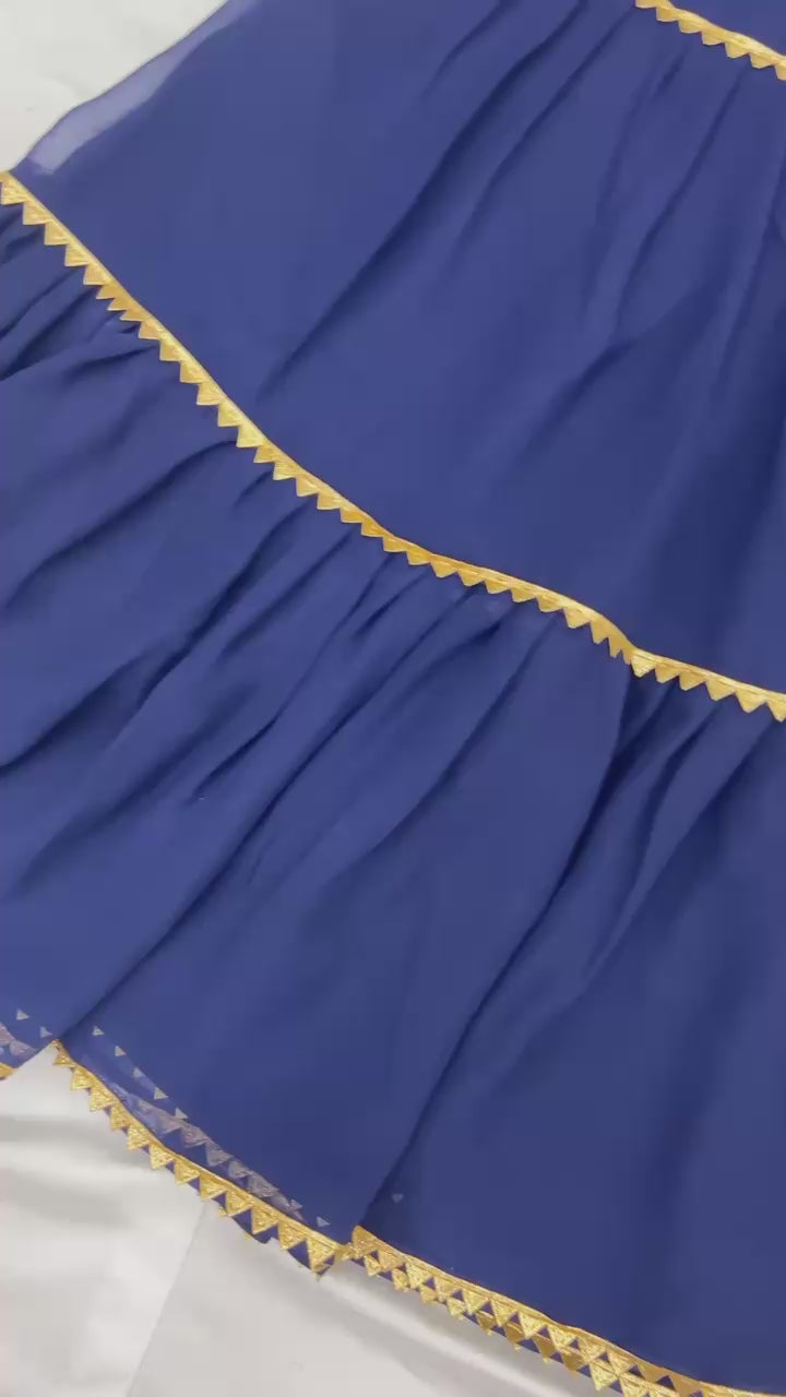 PRD00112 Presenting New Designer Faux Georgette Heavy Top Palazzo with Dupatta