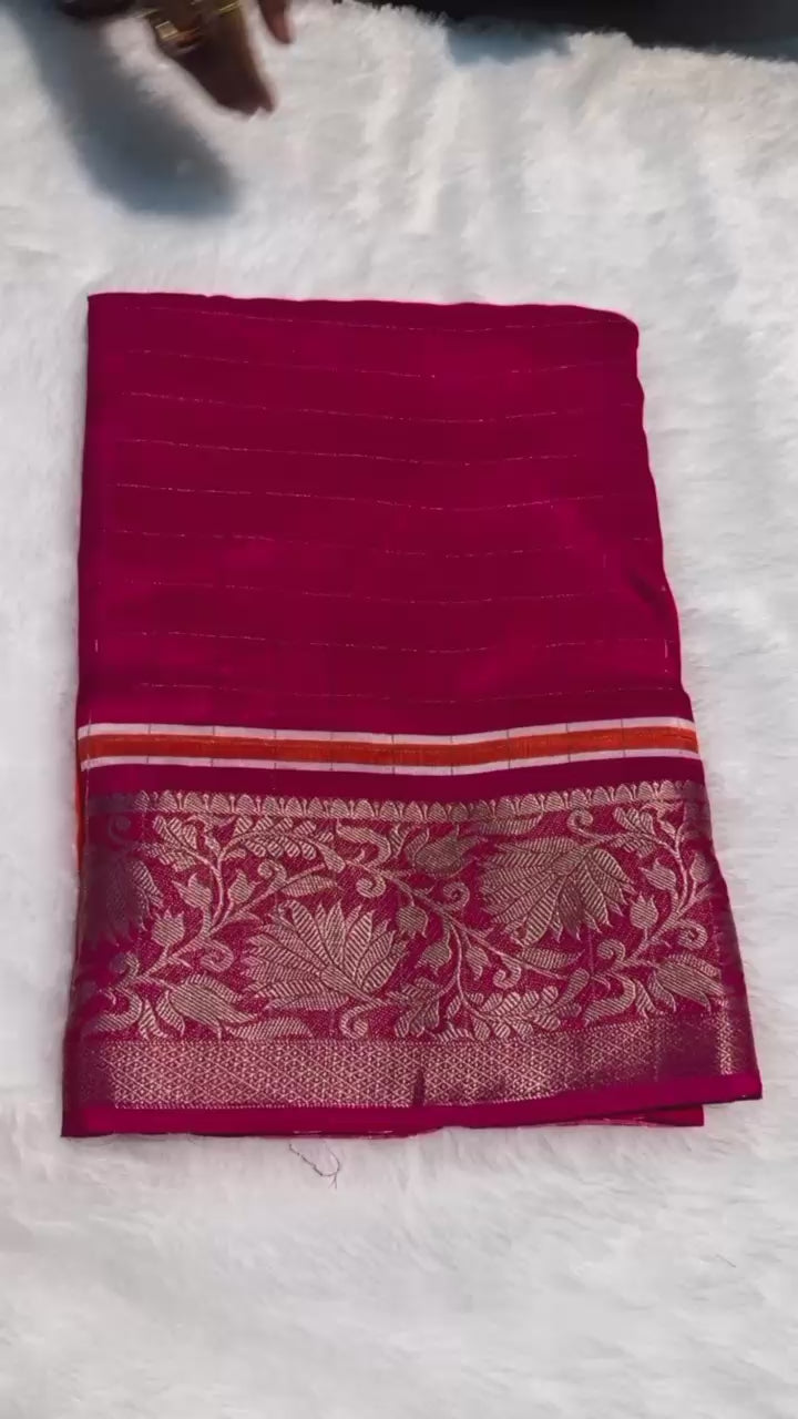 PRD004 Step out in style with our super dola chex saree featuring a dual blouse design